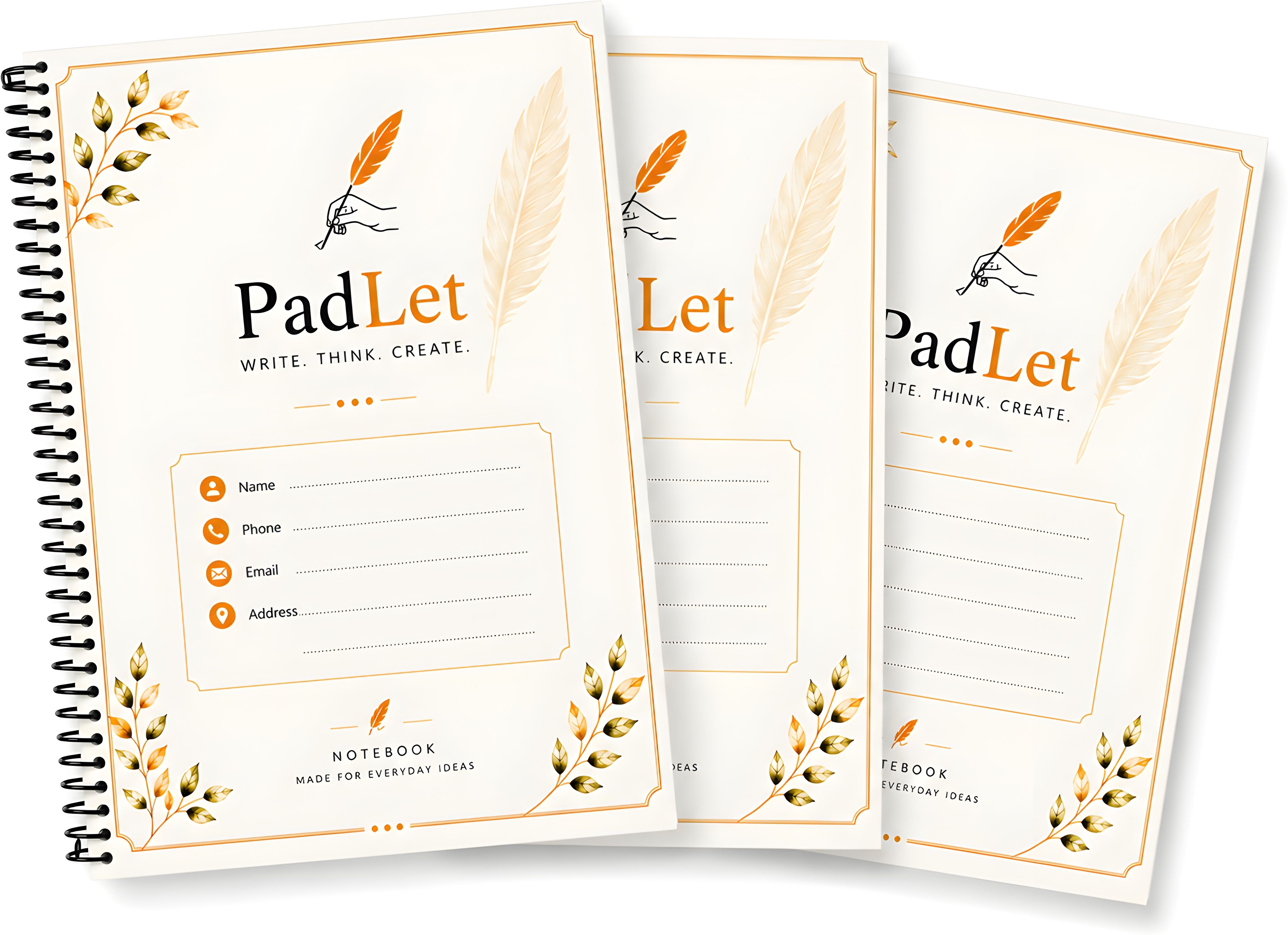 padlet A4 Unruled Spiral Notebook (29.7X21 CM) A4 Notebook Unruled 300 Pages-picture-42