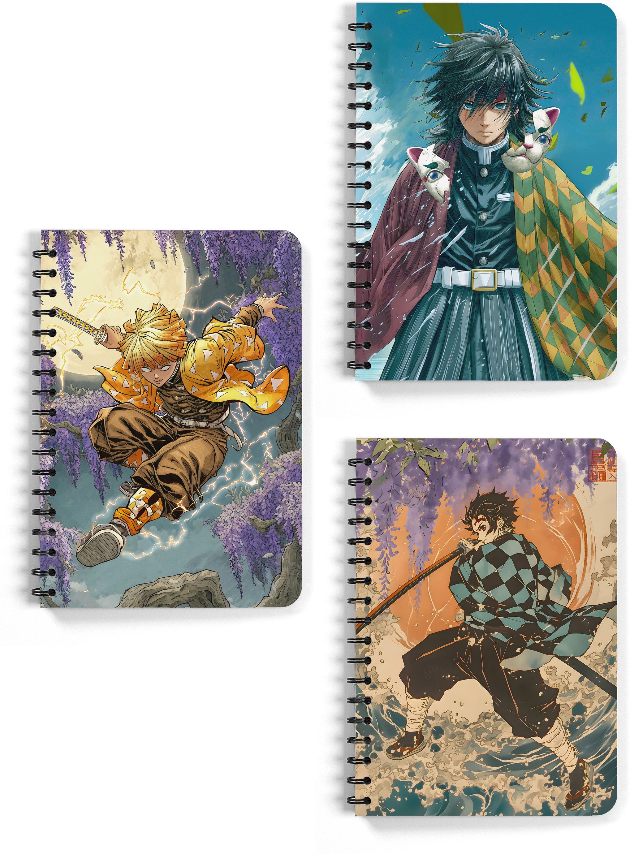 Demon Slayer Anime Dead Calm Nichirin Warrior Thunder Warrior Sketchbook A5 Notebook Unruled 120 Pages-image-19