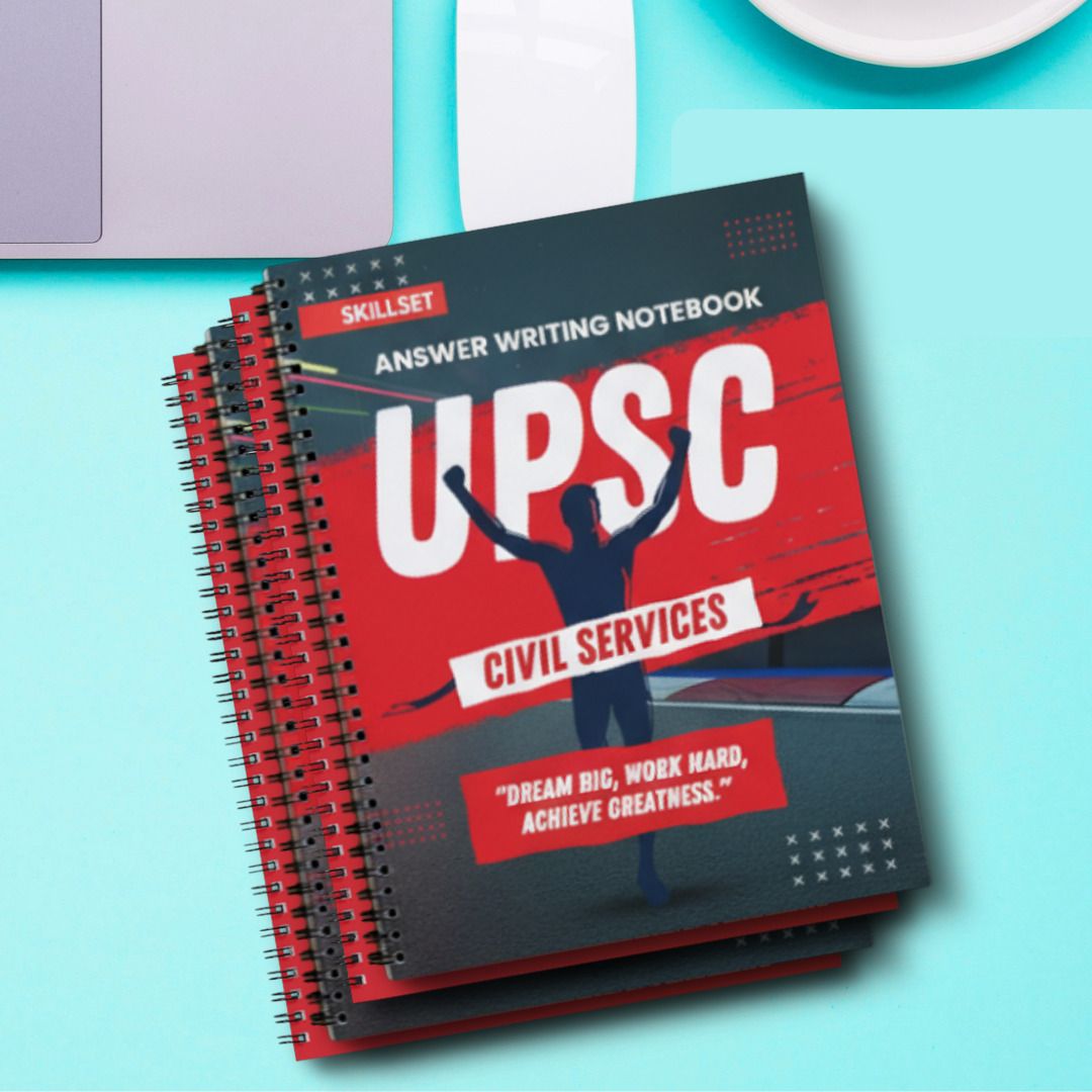 skillset UPSC Answer Sheet Style Practice Notebook | Pack of 4 Ruled Copies A4 Notebook 210 Pages-picture-19
