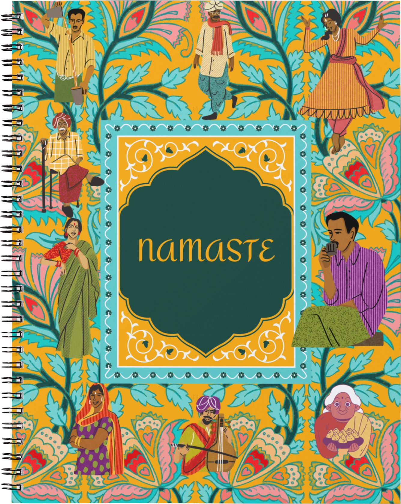 Namaste Notebook | Namaste Cover | Ideal for Notes, Journaling & Gifting A5 Notebook Single Line Ruled 120 Pages-image-28