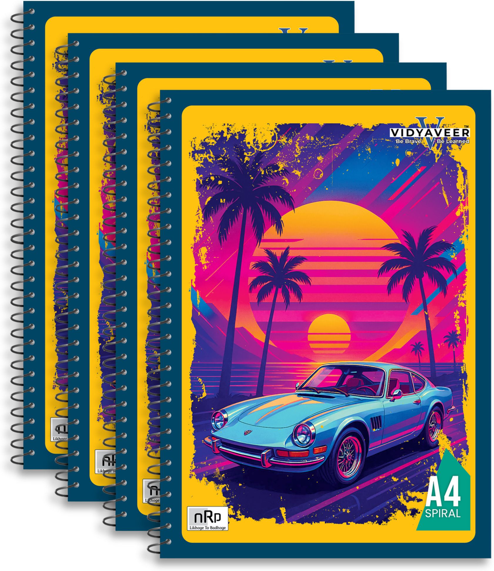 VIDYAVEER Spiral A4 Notebook Single Line 260 Pages-image-46