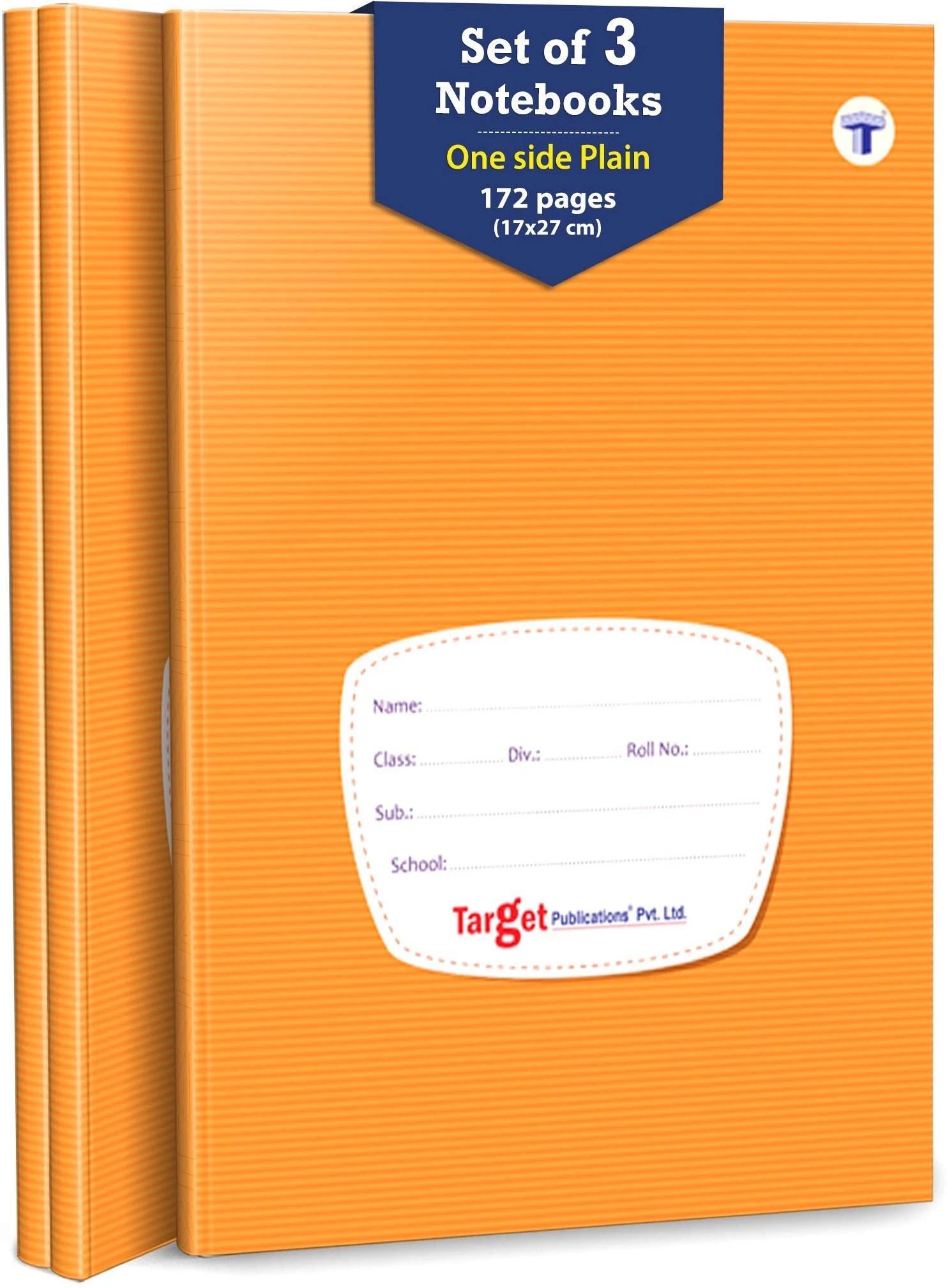 Single Line Interleaf Notebooks | One Side Blank/Unruled & One Side Ruled | Soft Brown Cover | 17 x 27 cm Approx | GSM 58 Regular Notebook Interleaf 516 Pages-image-4