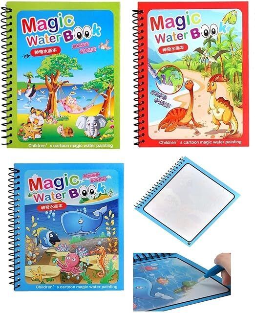 eclet 1 Magic Coloring Book Reusable Water Reveal Books for Travel-picture-17
