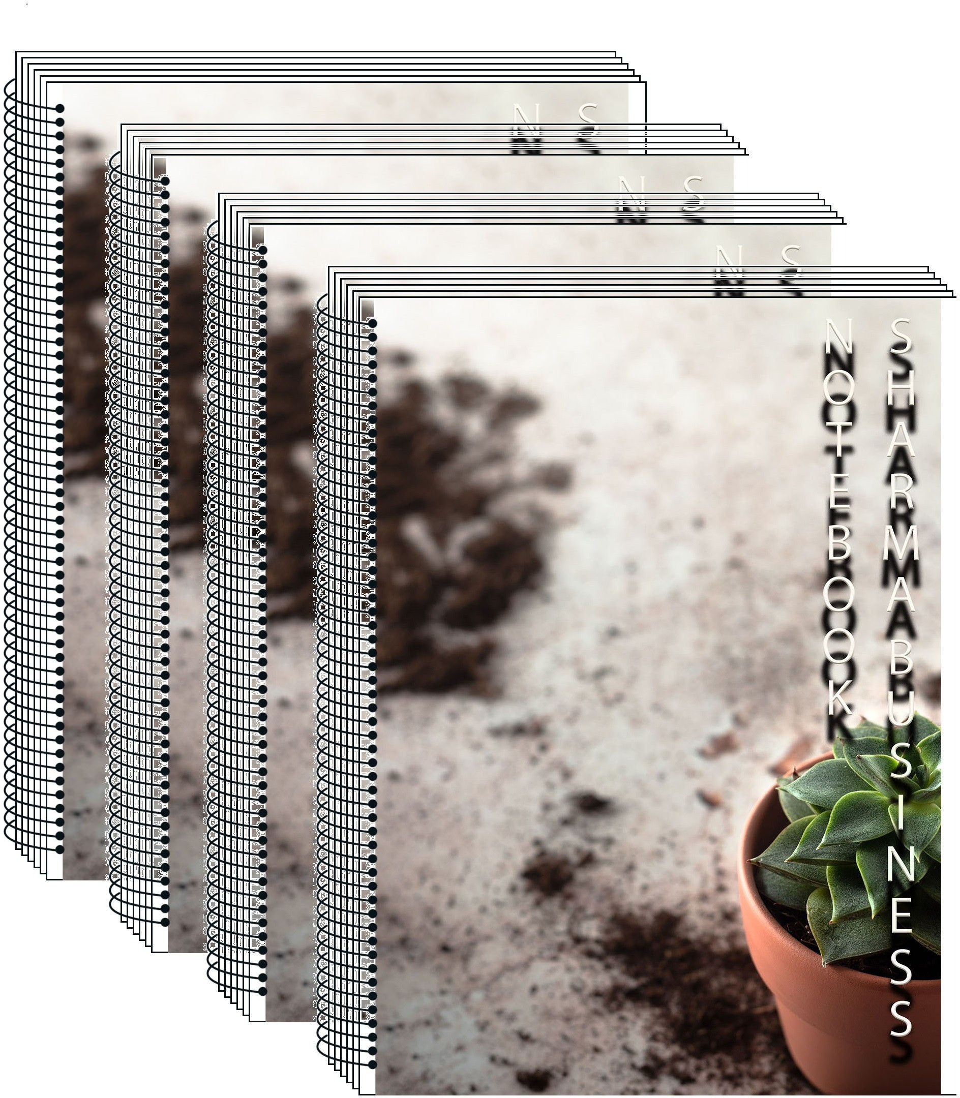 krashtic Spiral Notebook A4 Size 200 Page Unruled White Plain Page Pack of 4 A4 Notebook Unruled 200 Pages image 1