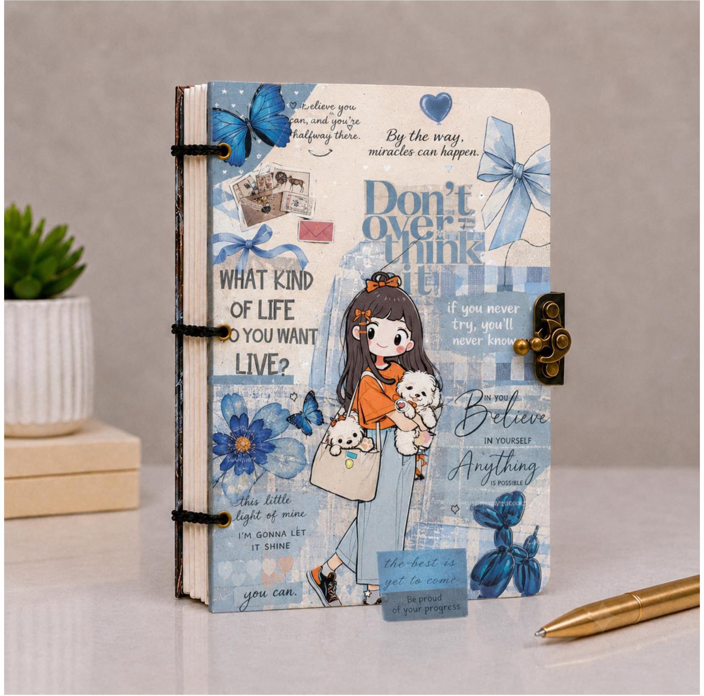 orhan CREATIVE DIGITAL PRINTED DIARY A5 Notebook Unruled 200 Pages-picture-27