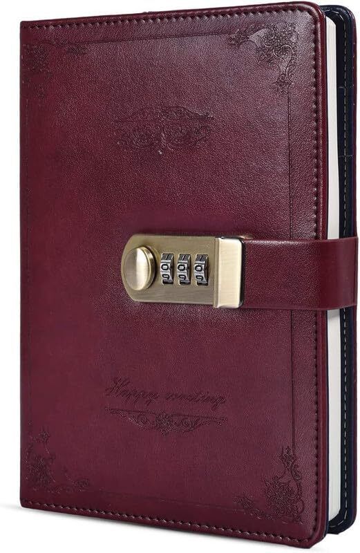 mcbazel Printed Lock Diary & Secure Personal Password Notebook Collection Regular Diary Single Rule 192 Pages-picture-9