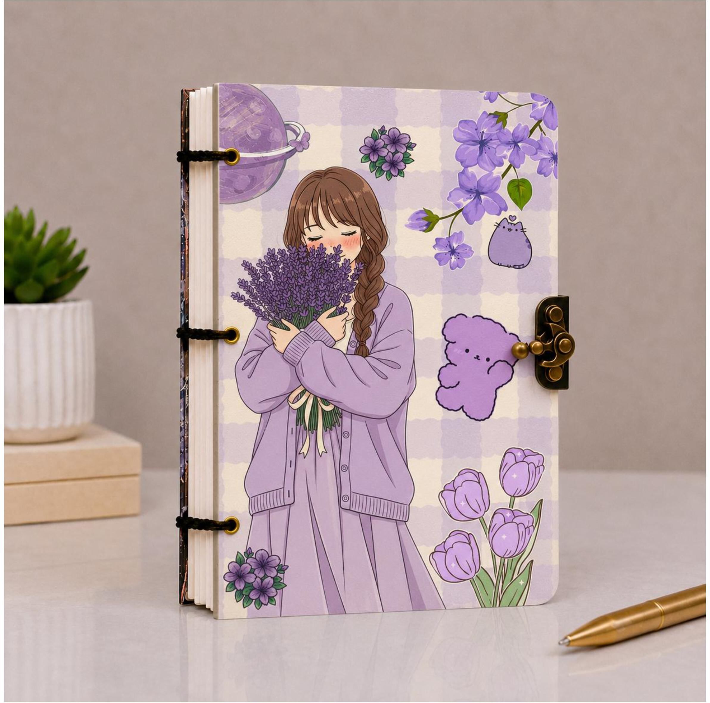 orhan CREATIVE HANDMADE DIGITAL DIARY A5 Notebook UNRULED 200 Pages-picture-47