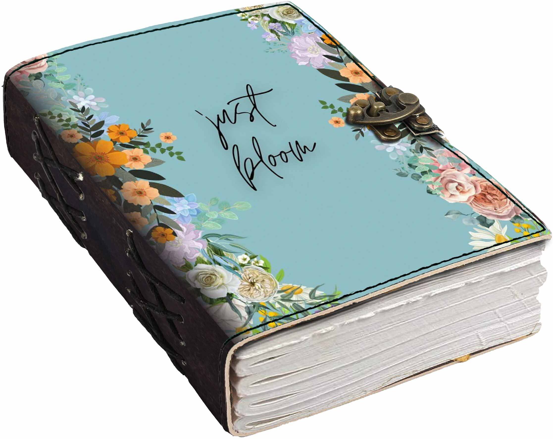 Printed Designer leather cover Diary with Lock For Office|Gift|SIZE 5*7 INCHES A5 Diary unruled 200 Pages-image-8