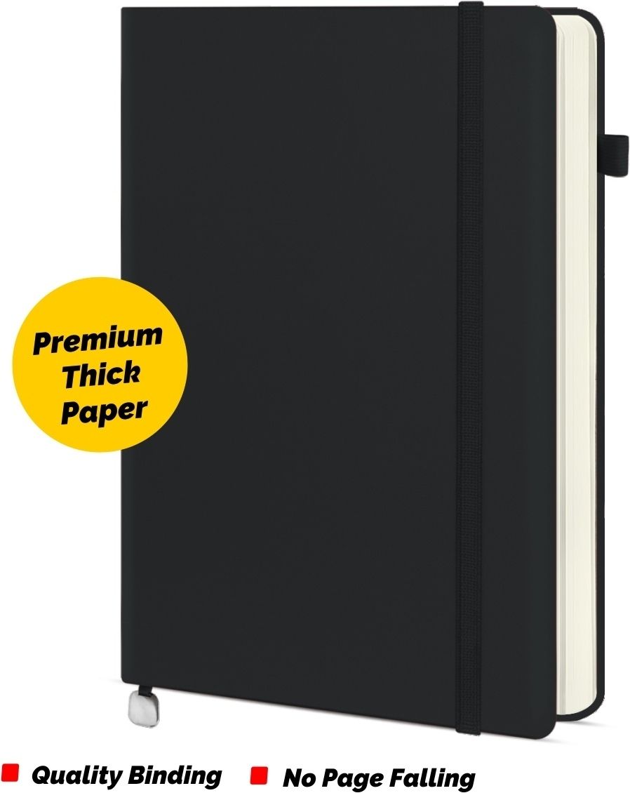 A5 Daily Planner Notebook with Matching Elastic Closer band A5 Notebook Single Rule 200 Pages-image-39