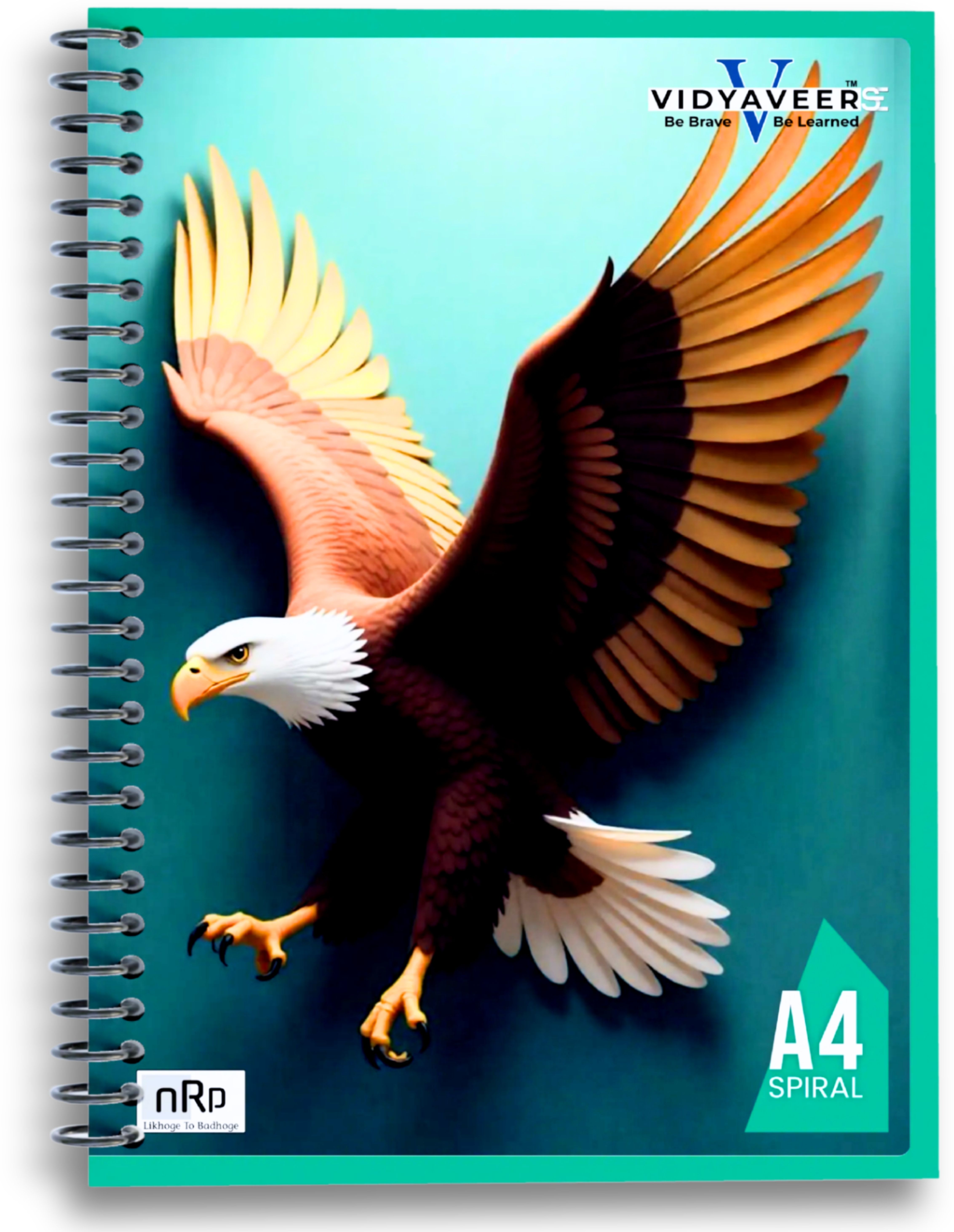 VIDYAVEER Spiral A4 Notebook Single Line 220 Pages