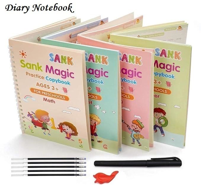 eclet 4-Piece English Magic Practice Copybook Set – Reusable Calligraphy Assorted Notebook & Handwriting Workbook for Kids 50 Pages-picture-25