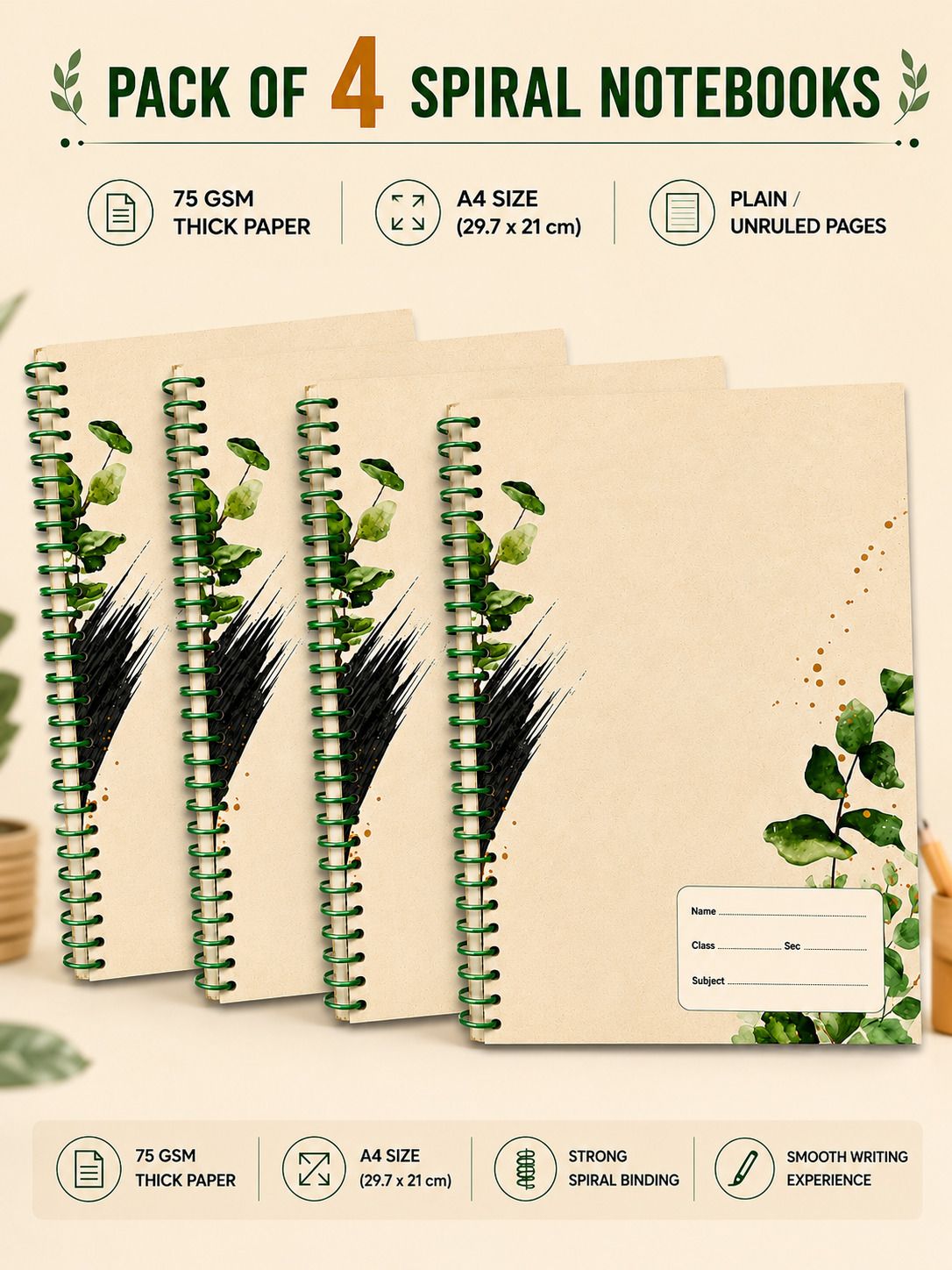 abc Nature Collection Spiral A4 Notebook Unruled 200 Pages-picture-17