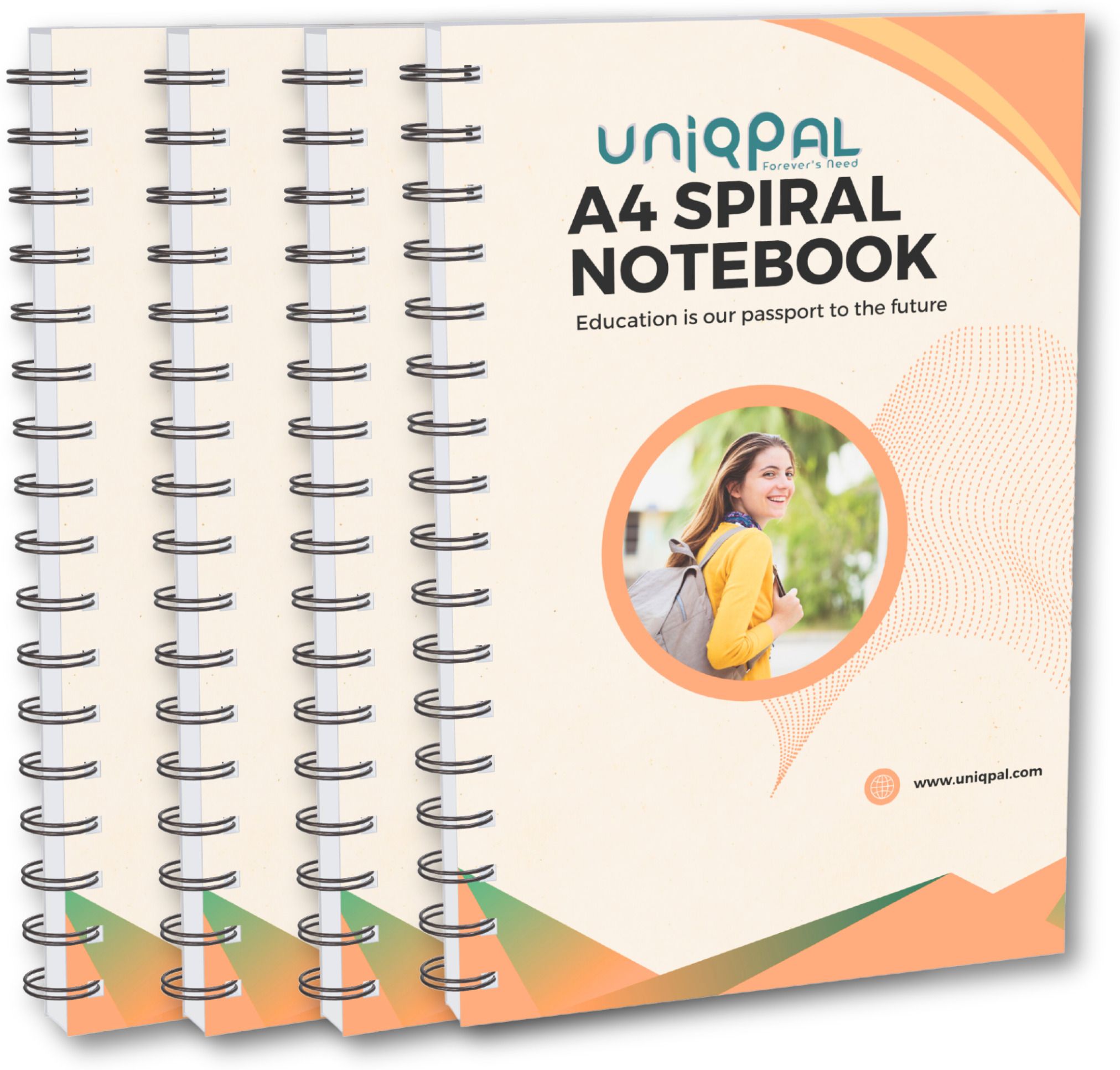 uniqpal Lining Spiral notebook|A4 Size(210x297mm)|75GSM|800 Pages (200 pages x 4)| A4 Notebook Ruled 800 Pages-picture-27