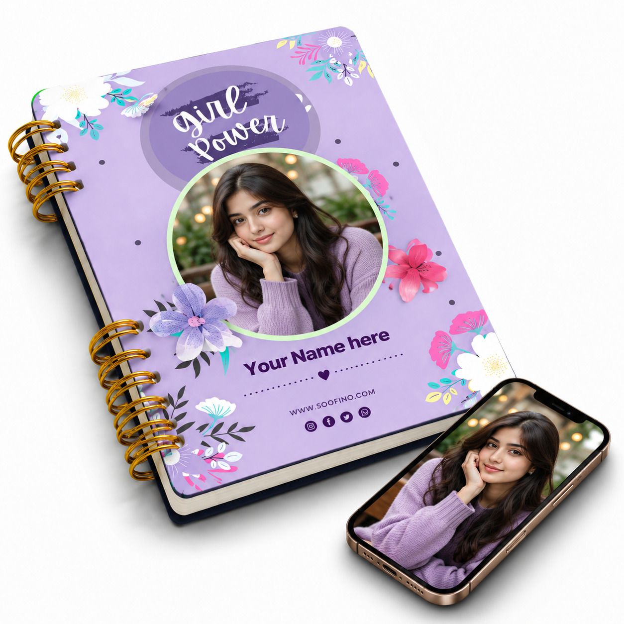 soofino Personalised photo & name printed Diary| Daily and yearly planner pages | A5 Diary Ruled 159 Pages-picture-11