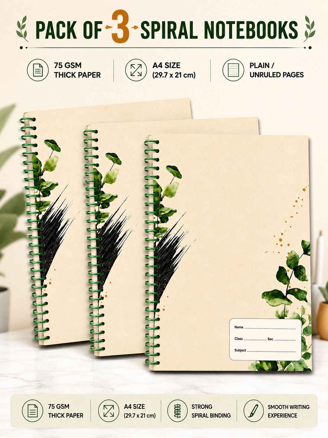 abc Nature Collection Spiral A4 Notebook Unruled 200 Pages-picture-16