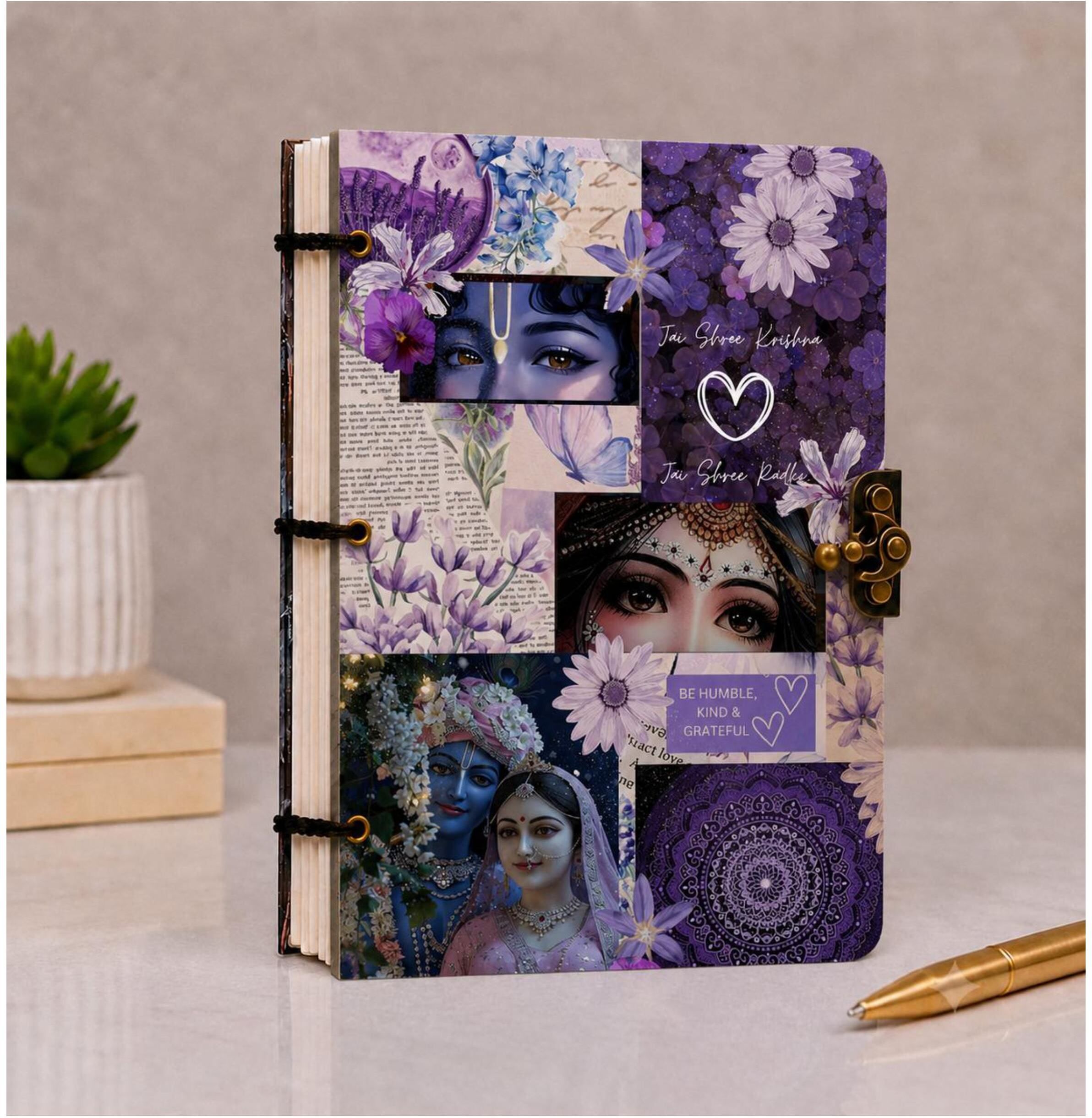 ir handicrafts CREATIVE DIGITAL PRINTED HANDMADE DIARY A5 Notebook Unruled 200 Pages-picture-14