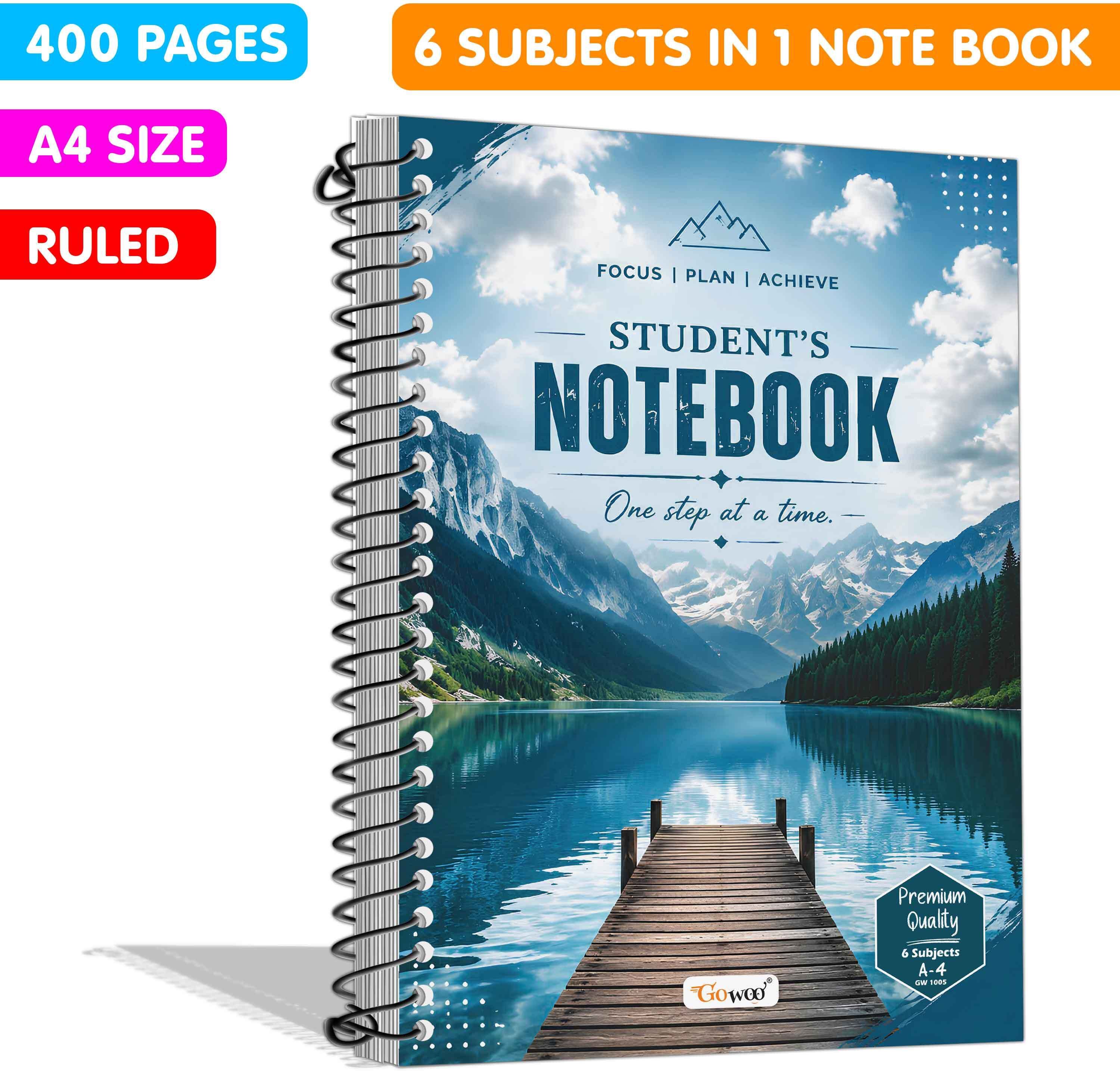 A4 Size Peaceful Nature Spiral Notebook | Ruled | 400 Pages A4 Notebook Ruled 400 Pages-image-42