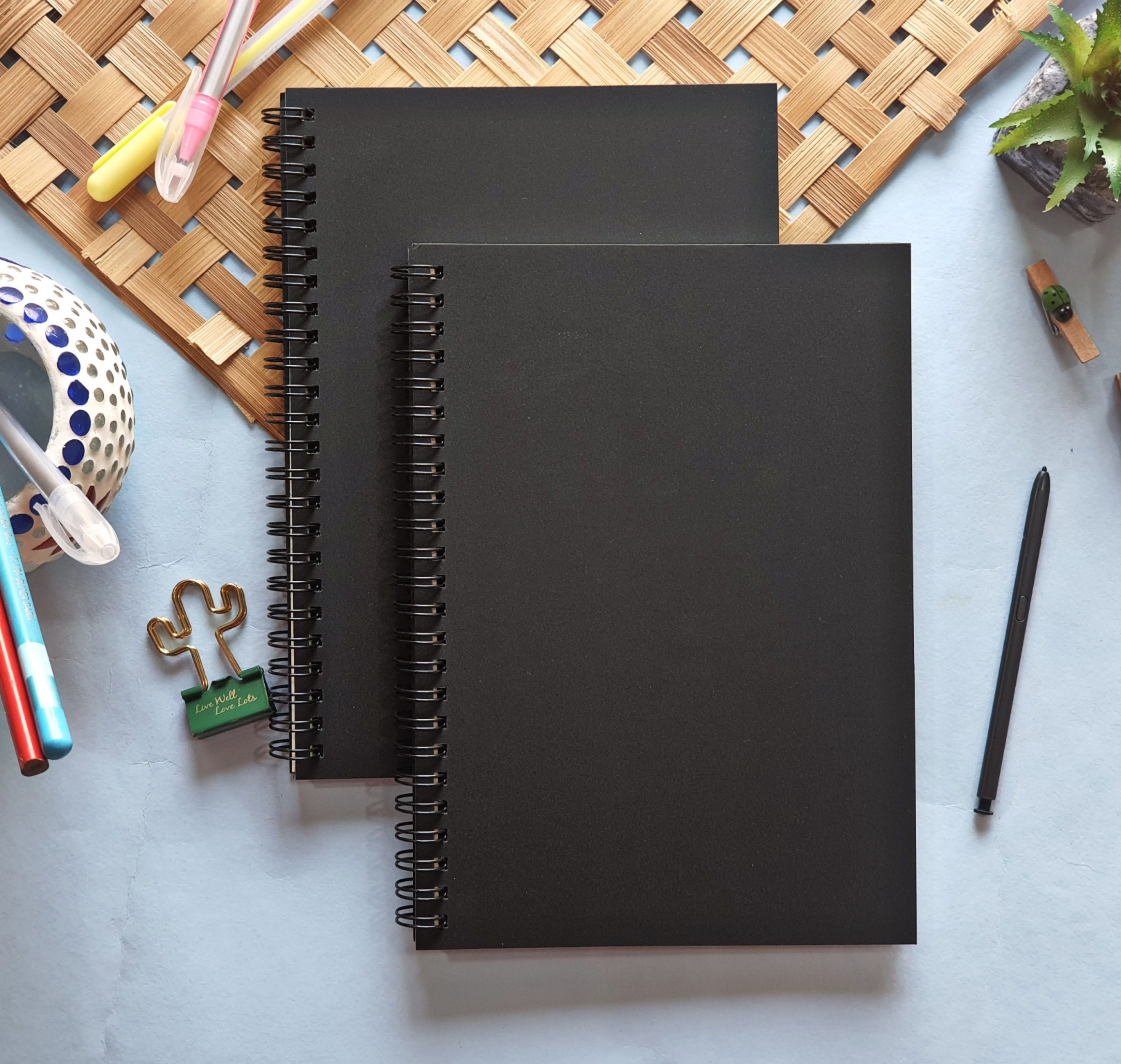 tortuga A5 SPIRAL Bound (Black cover),Notebook, Journal, diary 50 sheets ( pack of 2) A5 Notebook Unruled 100 Pages-picture-21