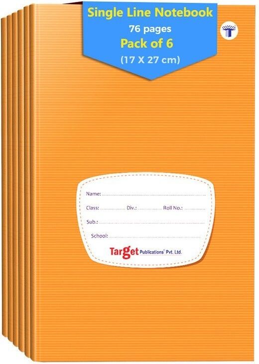 Notebooks Single Line | Writing Copy | 76 Pages | Soft Cover |17x27 cm | 6 Books Regular Notebook Single Ruled Pages 456 Pages-image-43