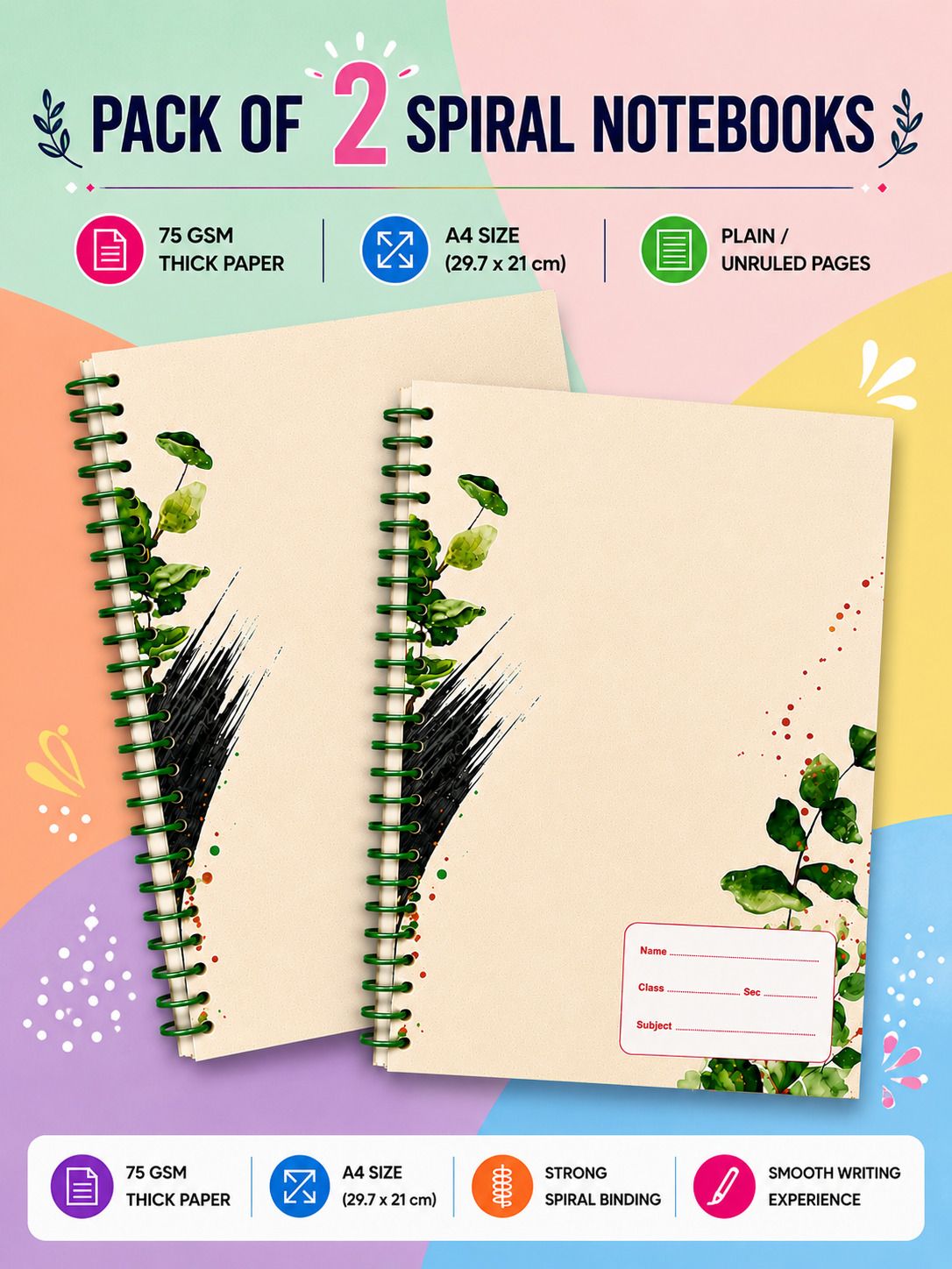 abc Nature Collection A4 Notebook Unruled 200 Pages-picture-5