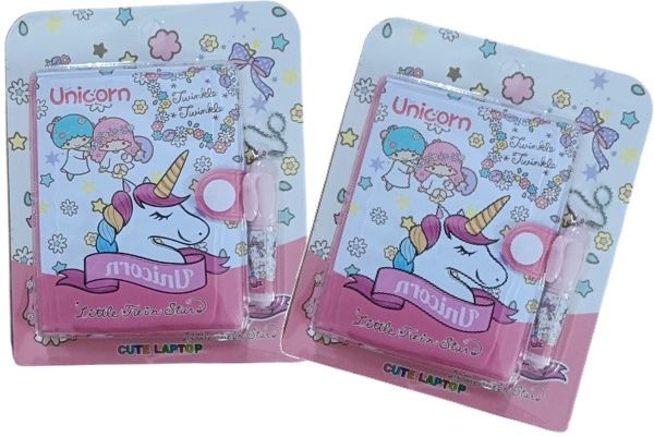Pack of 2 Small Cartoon Pocket Diary with Small Pen Mini Diary plain 84 Pages-image-9