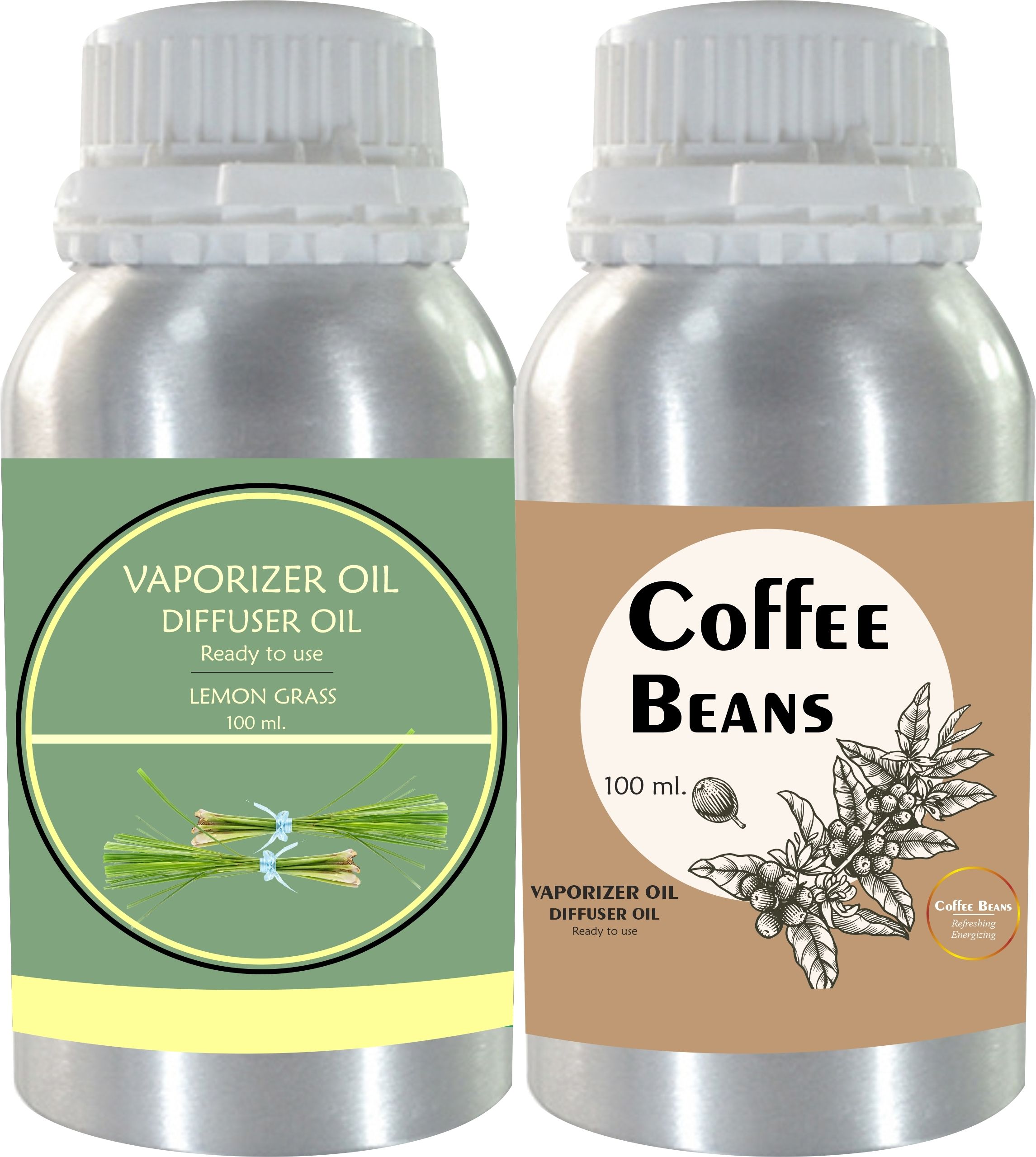 Veena Combo Lemongrass & Coffee Aroma Diffuser Oil, 100ml Long-Lasting Fragrance Room, Garden, Bedding Room, Office, Bar Fragrance Diffuser-image-39
