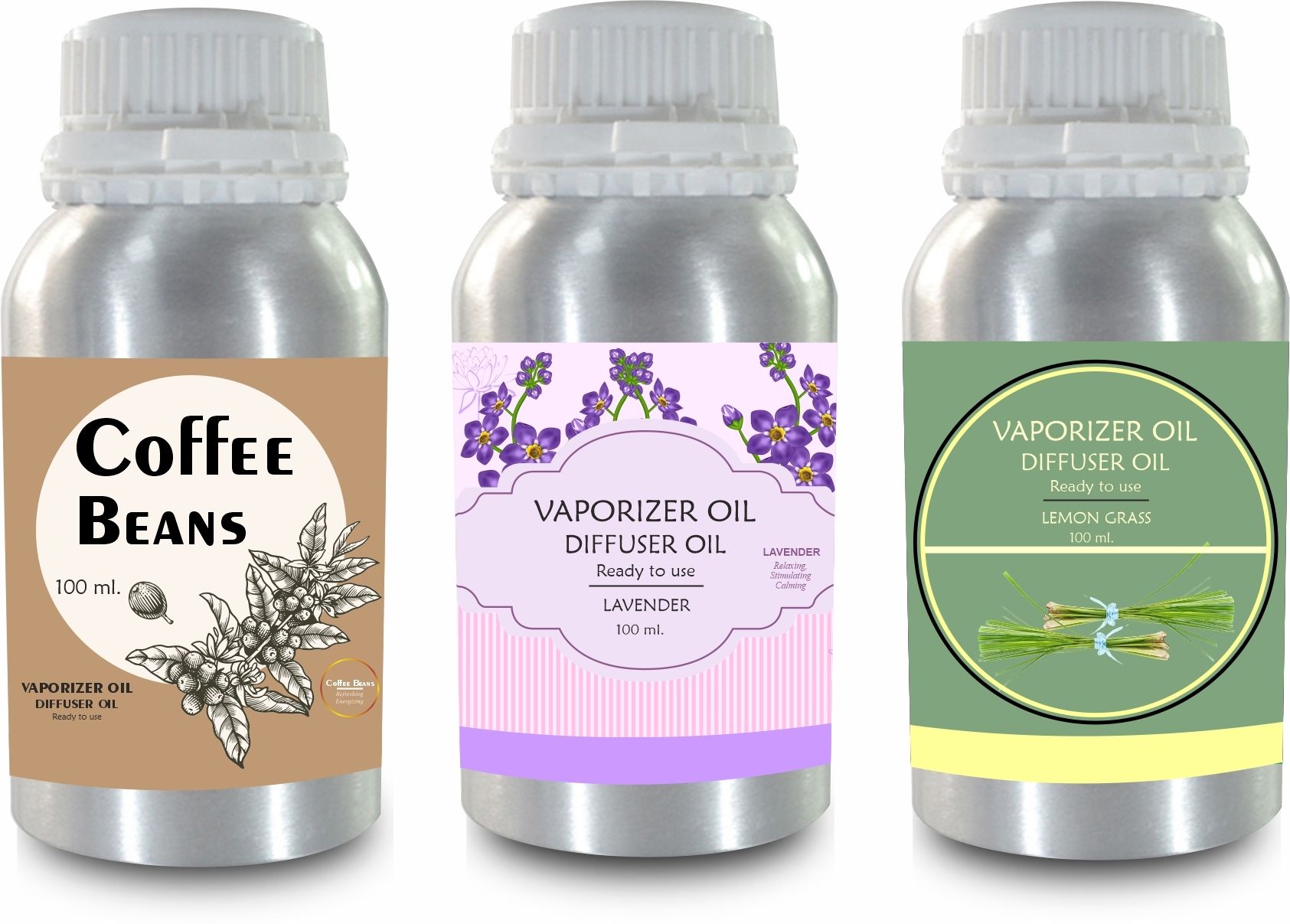 Veena Combo Aroma Oil Diffuser Coffee Beans, Lemongrass, Lavender Room Fragrance Room, Garden, Bedding Room, Office, Bar Fragrance Diffuser-picture-20