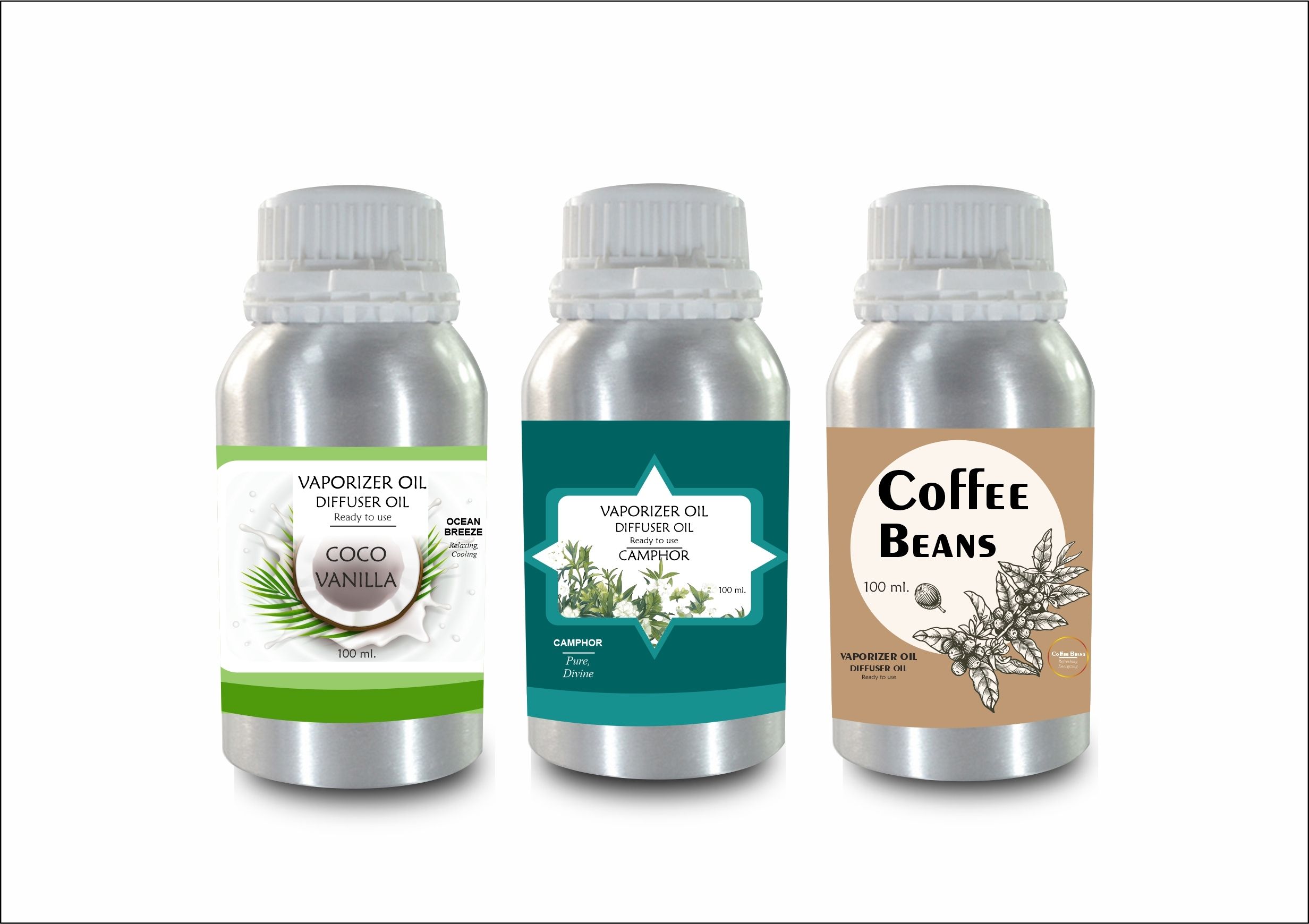 Veena Combo Extra Strong Rose, Coco Vanilla, Camphor, Coffee Aroma Oil Diffuser 100 ml Room, Garden, Bedding Room, Office, Bar Fragrance Diffuser-picture-13