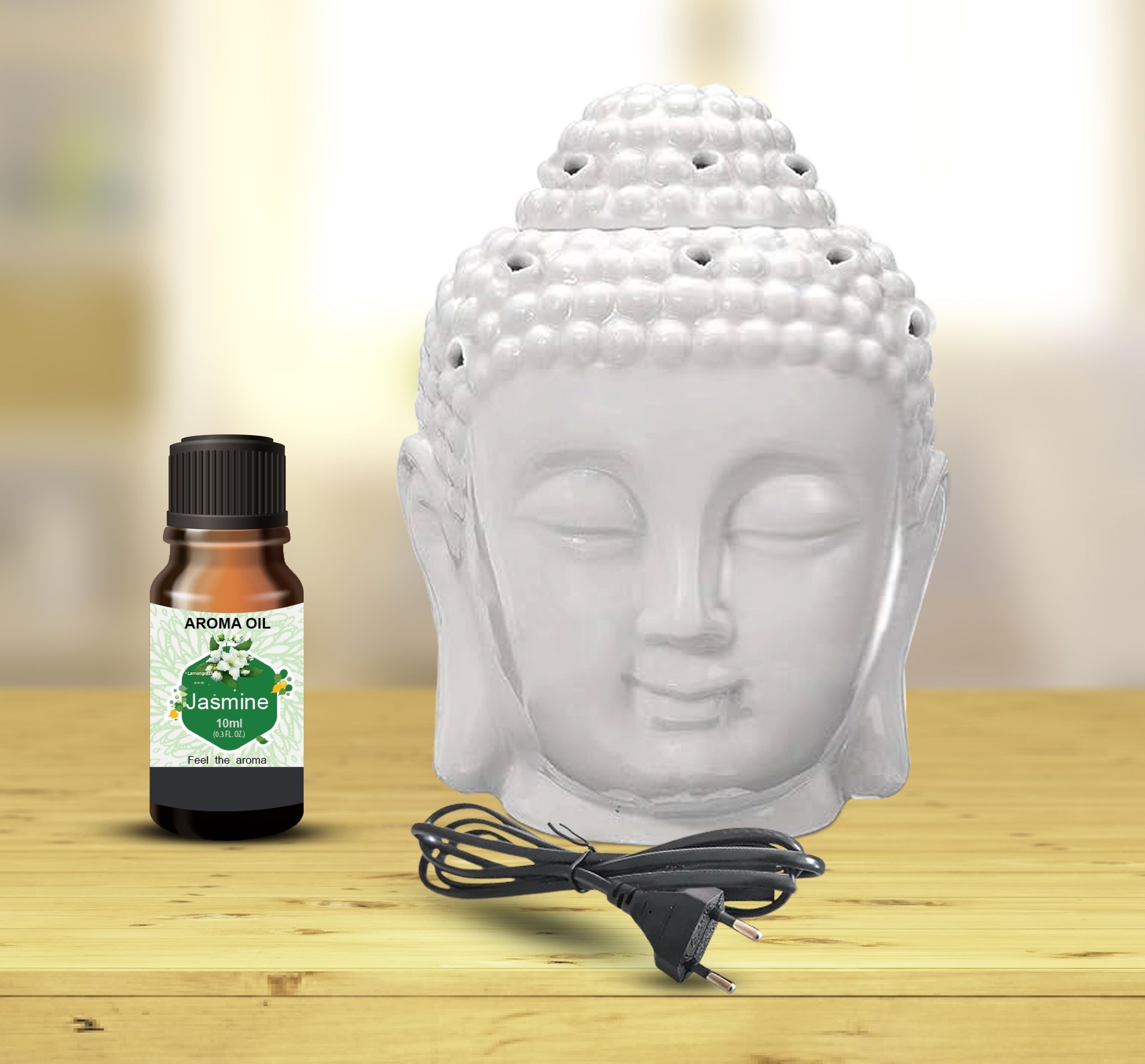 PEEPRESION Electric Ceramic Buddha Oil Diffuser With 1 Fragrance Aroma Oil (10ml Each) Fragrance Your Home, Office, Spa, Hotel, Club Diffuser-picture-36