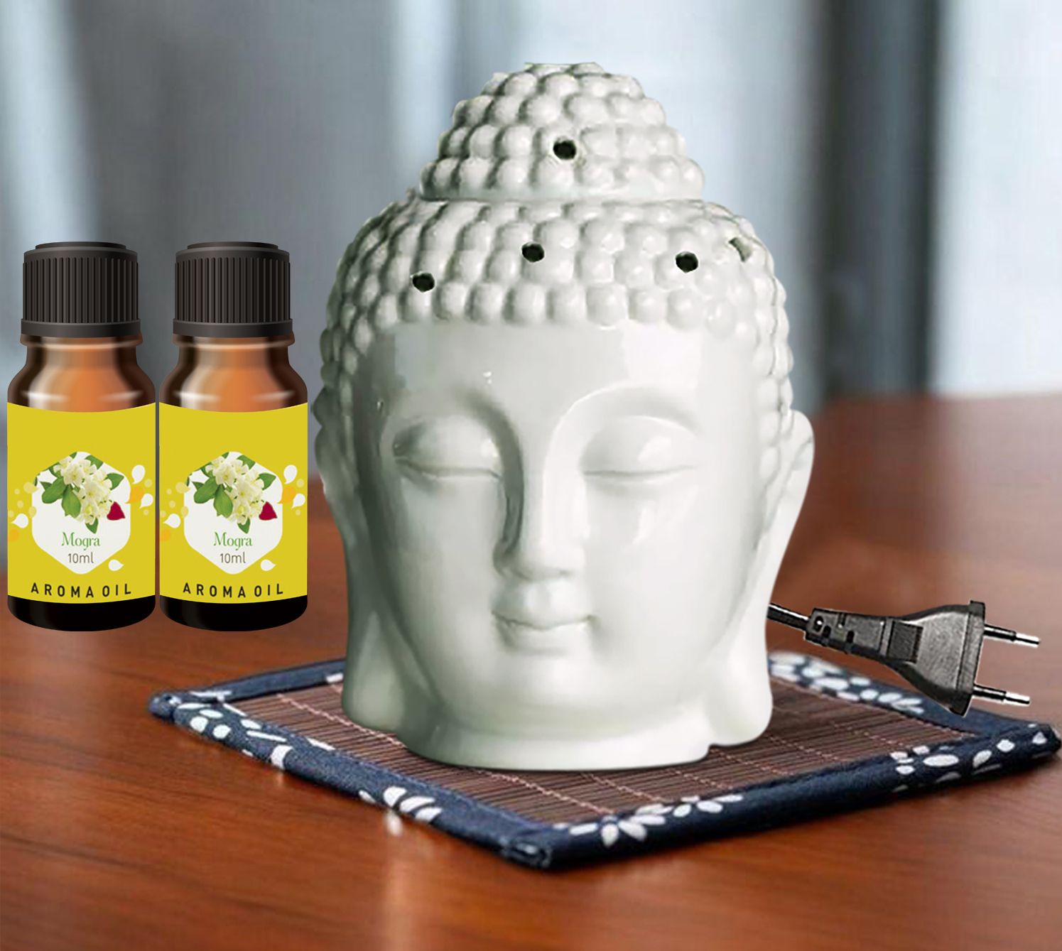 PEEPRESION Air Freshner Electric Buddha Diffuser & 2 Bottel Scented Mogra Aroma Oil (10ml Each), Fragrance Your Home, Hotel, Bedroom, Club, Office, Relaxation, Body, Mind,Stress. Diffuser-image-32