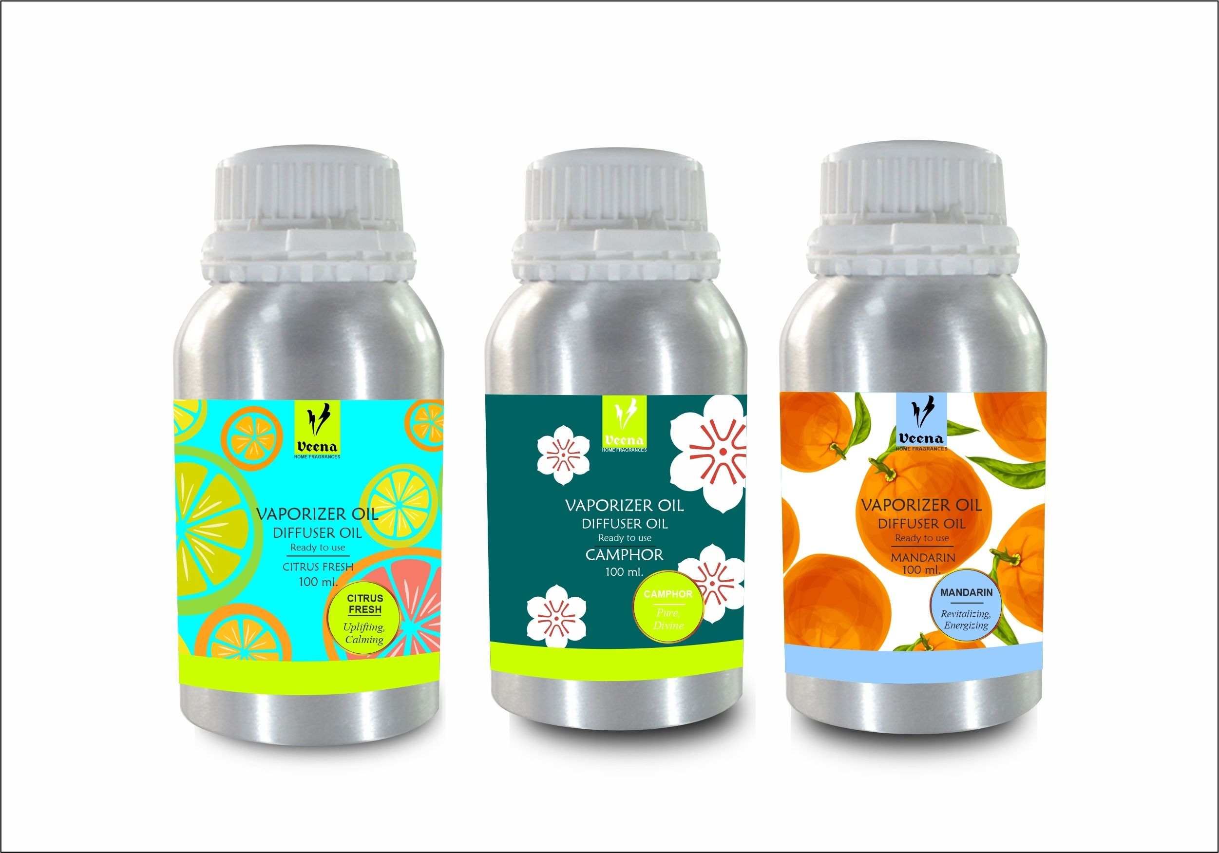 Veena Combo Aroma Oil Diffuser Camphor, Vanilla, Rose Room Fragrance Room Room, Garden, Bedding Room, Office, Bar Fragrance Diffuser-picture-26