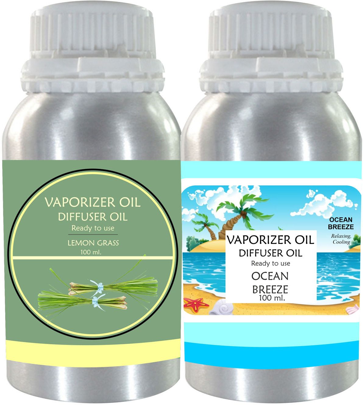 Veena Combo Lemongrass & Ocean Aroma Diffuser Oil, 100ml Long-Lasting Fragrance Room, Garden, Bedding Room, Office, Bar Fragrance Diffuser-image-43