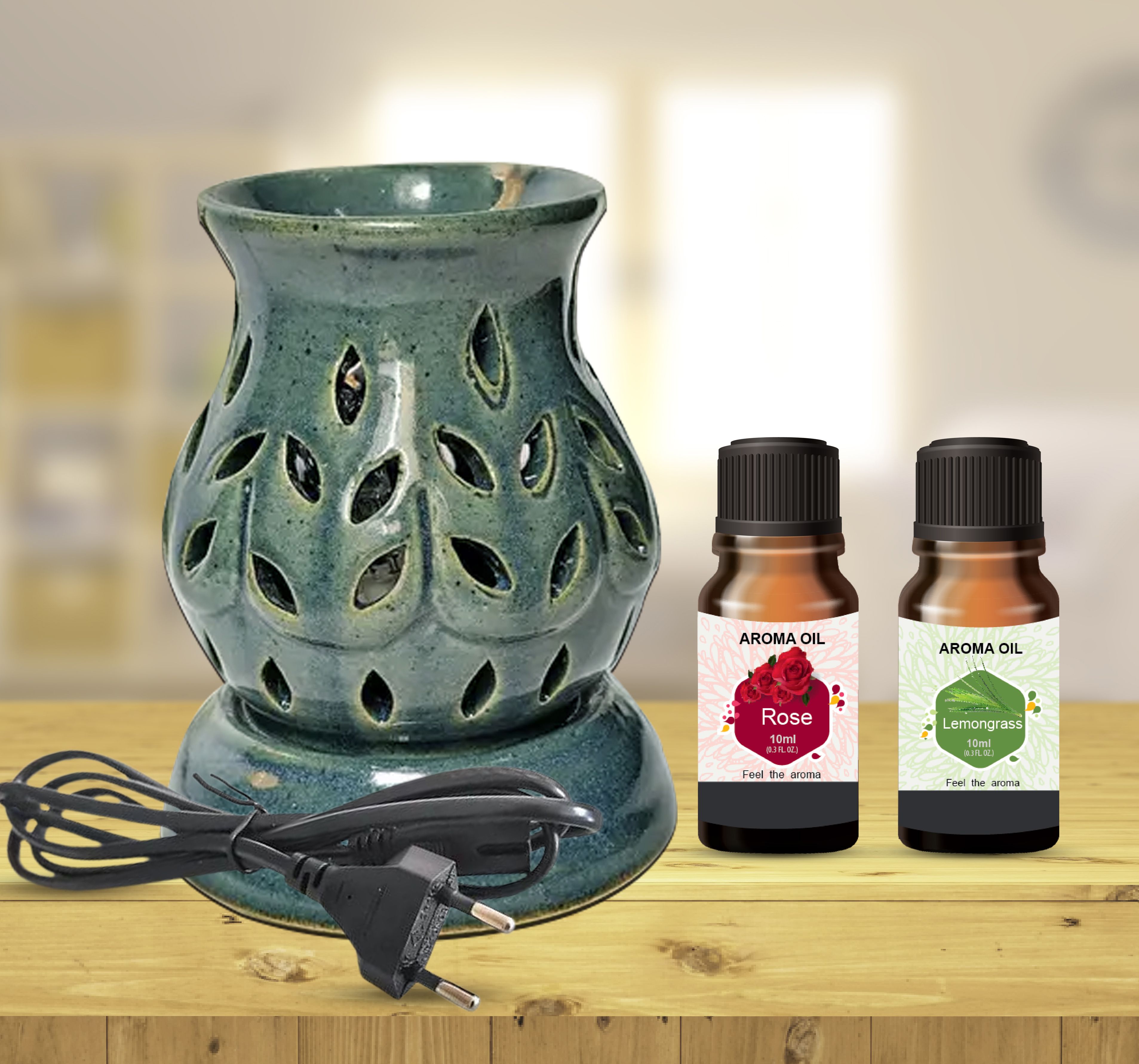 PEEPRESION Green Electric diffuser With Rose & Lemongrass Aroma Oil ( 10ml Each ) Fragrance Your Home, Office, Hotel, Conference Hall, Study Table, Parlour, Dinning Table, Yoga Diffuser-image-15