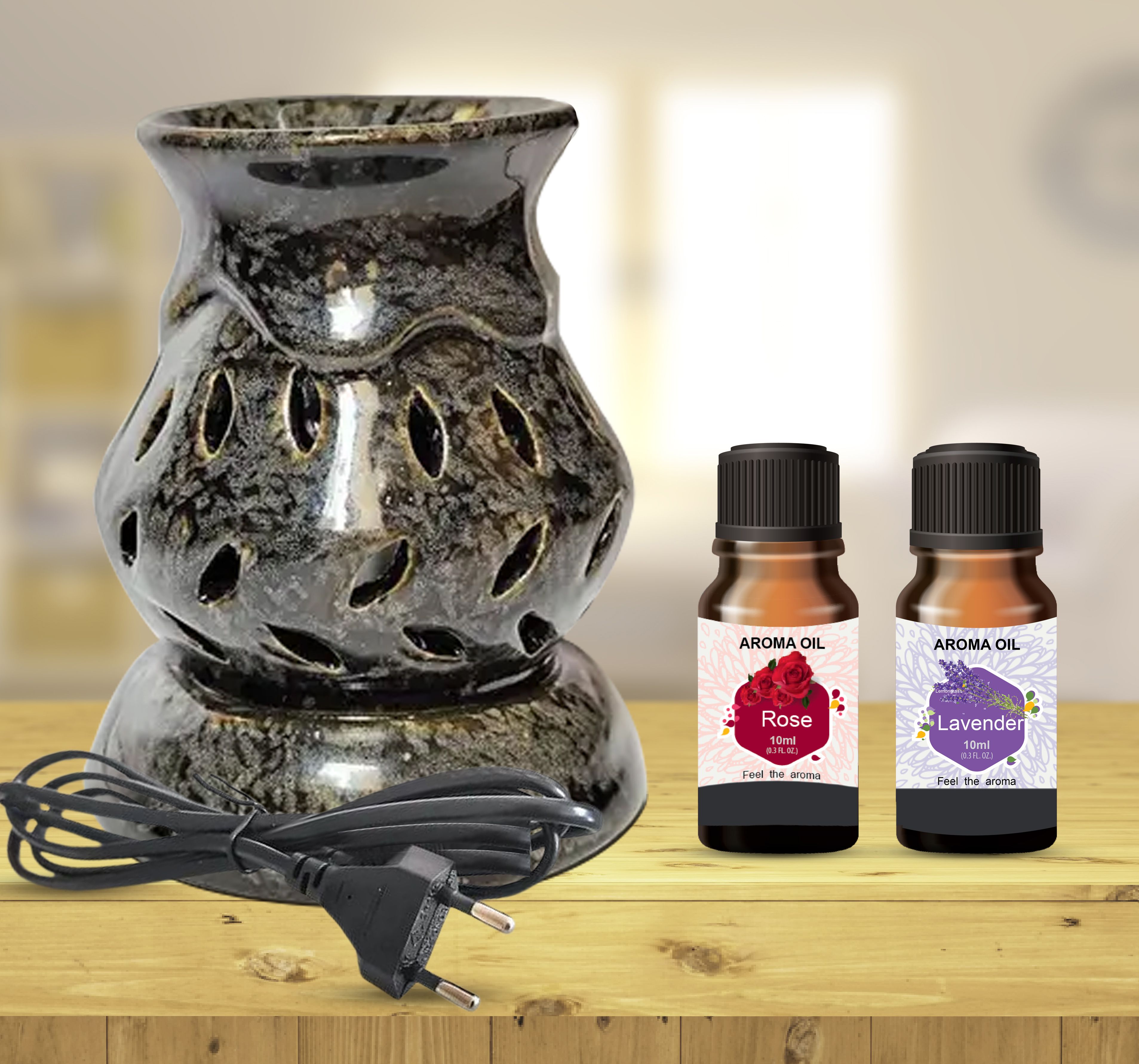 PEEPRESION Electric Oil Diffuser With (10ml each)Lavender & Rose Fragrance Oil Suitable For, Spa, Office Diffuser, Bedroom, Conference Hall, Meeting Room, Parlour, Studio Diffuser-picture-18