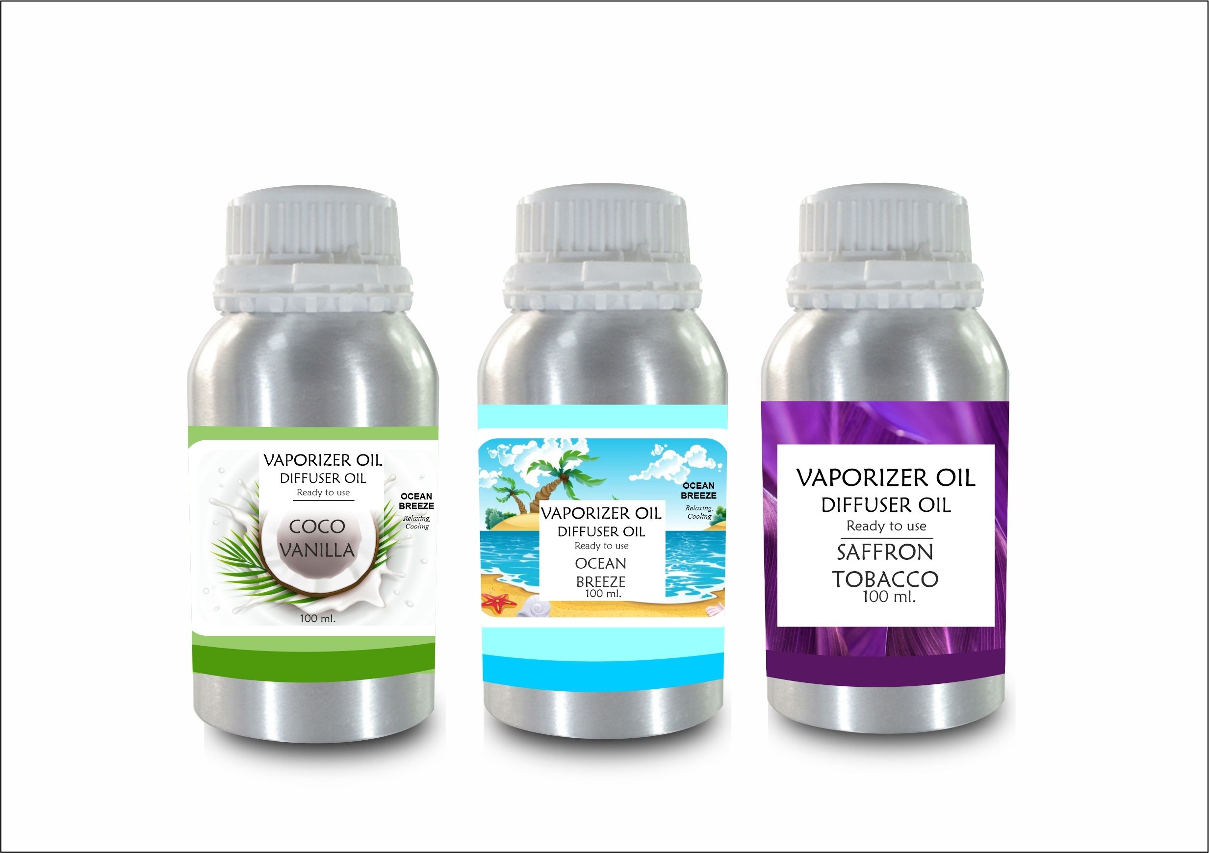 Veena Combo Extra Strong Coco Vanilla, Saffron Tobacco, Ocean Aroma Oil Diffuser Room, Garden, Bedding Room, Office, Bar Fragrance Diffuser-picture-36