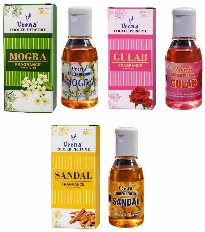 Veena Cooler Perfume/Aroma Diffuser Cooler Scent (Mogra, Sandal, Gulab) 25 ml Water Cooler Perfume, Air Cooler Perfume Diffuser-image-16