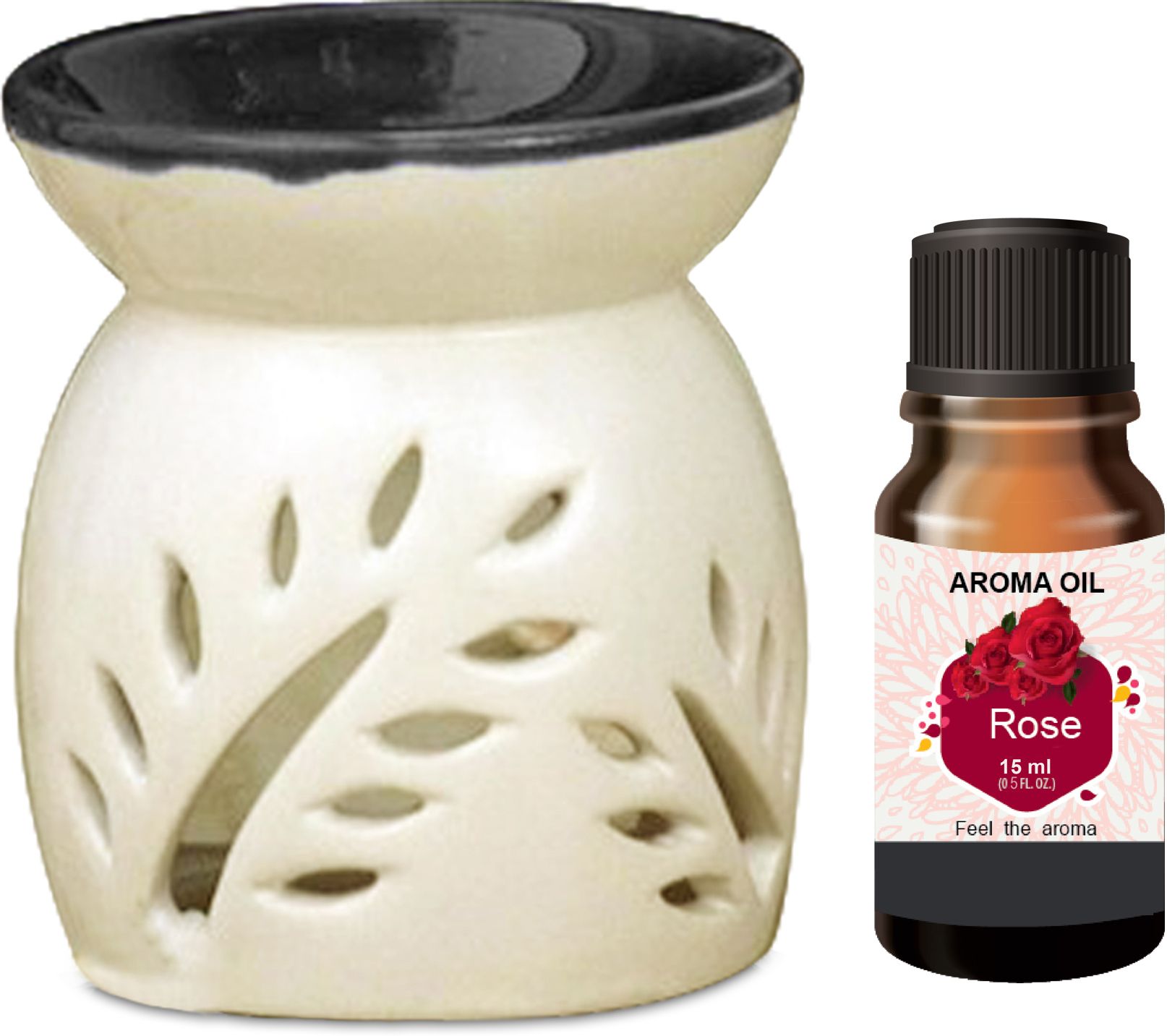 PEEPRESION Black Top Air Diffuser Burner With 1 Rose Scented Aroma oil (15ml) Scented Air Diffuser Uses For Pub Bar, Office, Club, Studio, Conference Hall, Study Table Diffuser-image-12