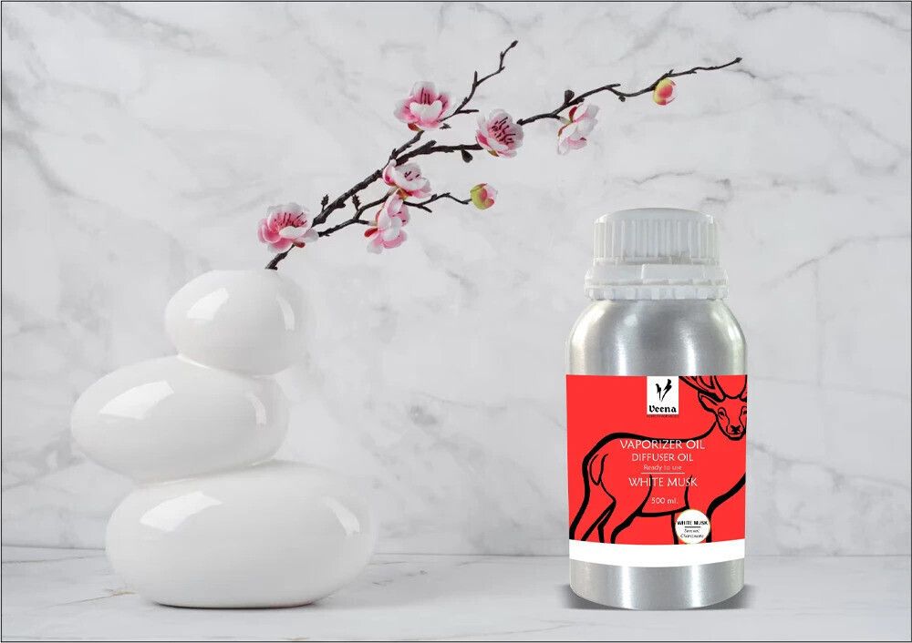 Veena Aroma Oil Diffuser, Vaporizer Oil, Essential Oil, White Musk 500 ml Room, Garden, Bedding Room, Office, Bar Fragrance Diffuser-picture-10
