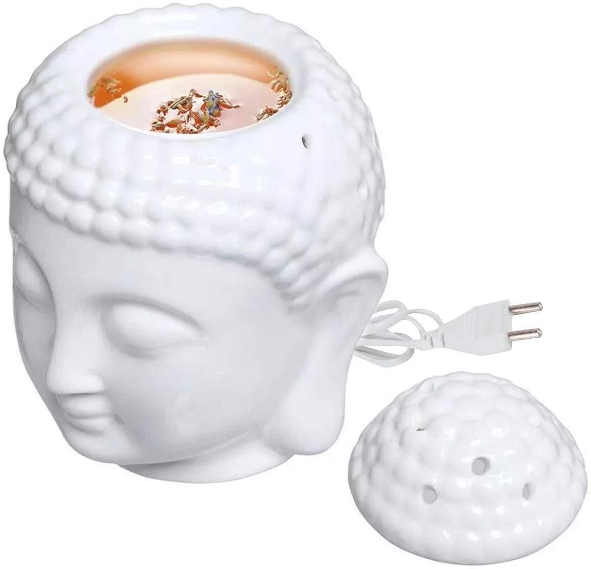 PEEPRESION Ceramic Electric Buddha Head Diffuser With 2 Lavender Scented Oil (10Ml Each) Home, Office, Spa, Hotel, Temple, Etc Diffuser-picture-43