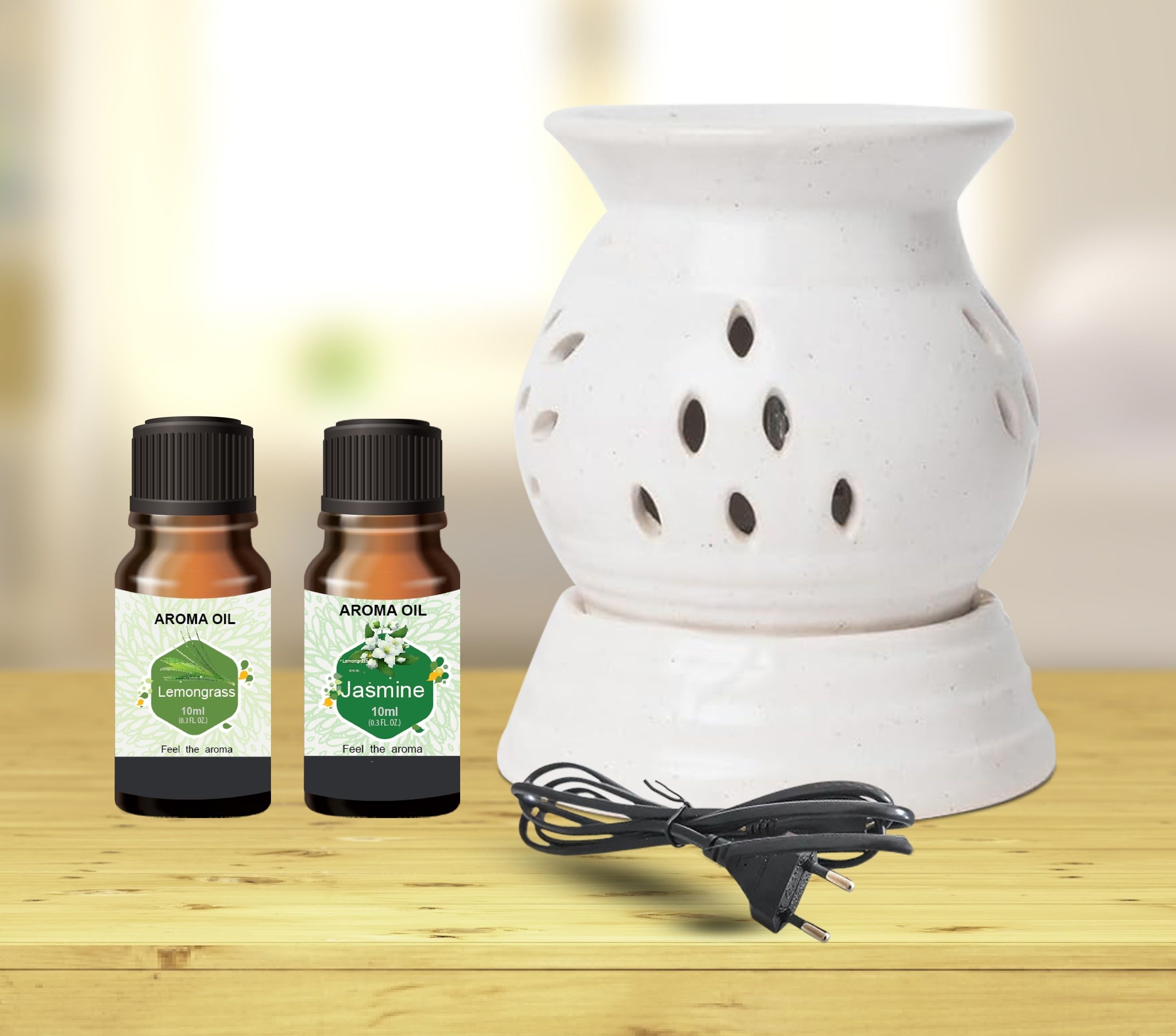 PEEPRESION Electric Round Oil Diffuser With 2 Aroma Oil (10ml Each) Night Lamp | Home, Office, Spa, Bedroom, Club, Temple, Pub Bar, Gym Diffuser-picture-24