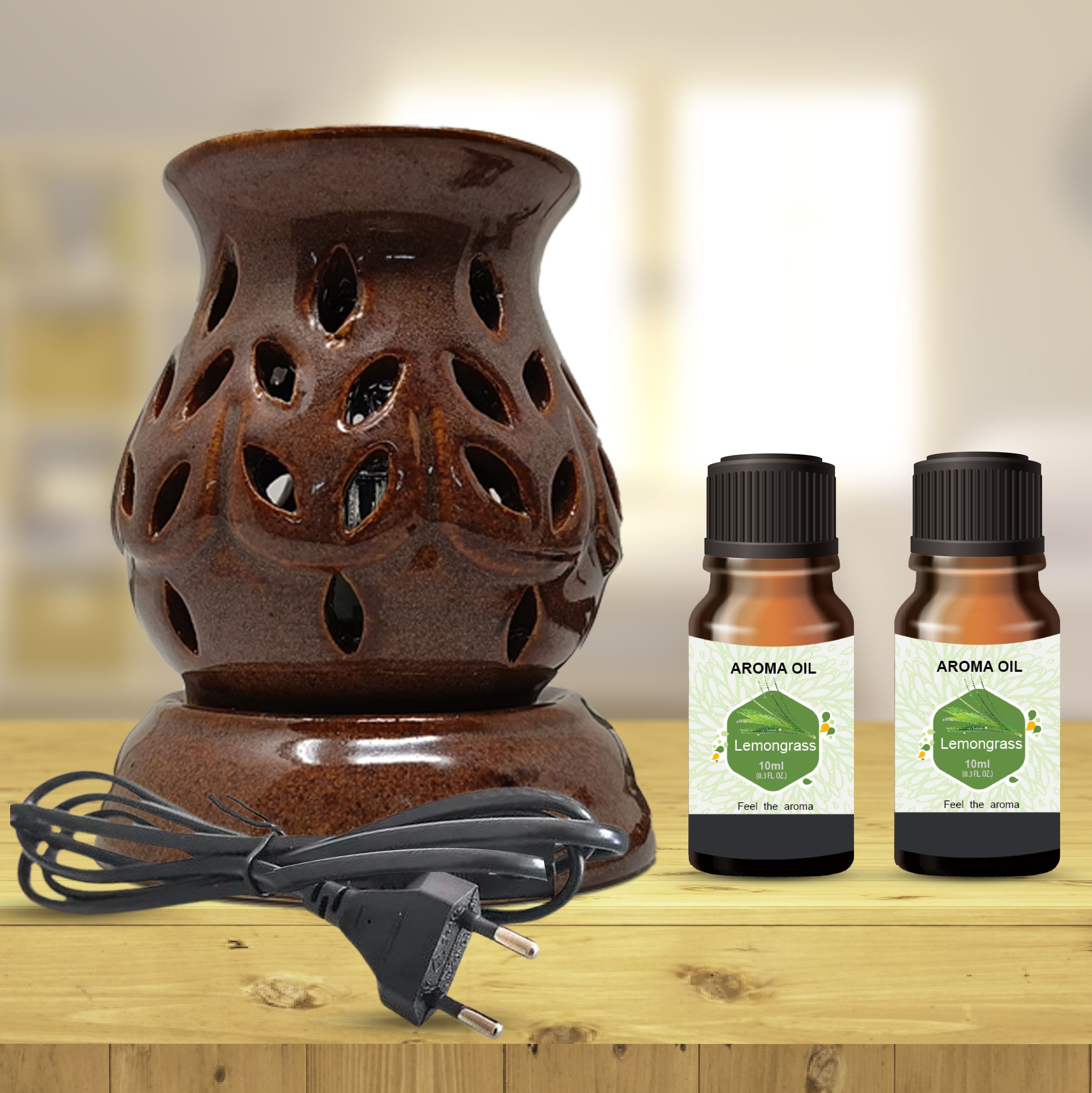 PEEPRESION Home Fragrance Oil Burner, 2Lemongrass Aroma Oil (10ml Each) Fragrance Your Home, Office, Study Table, Parlour, Dinning Table, Meeting Room, Studio Diffuser-picture-12