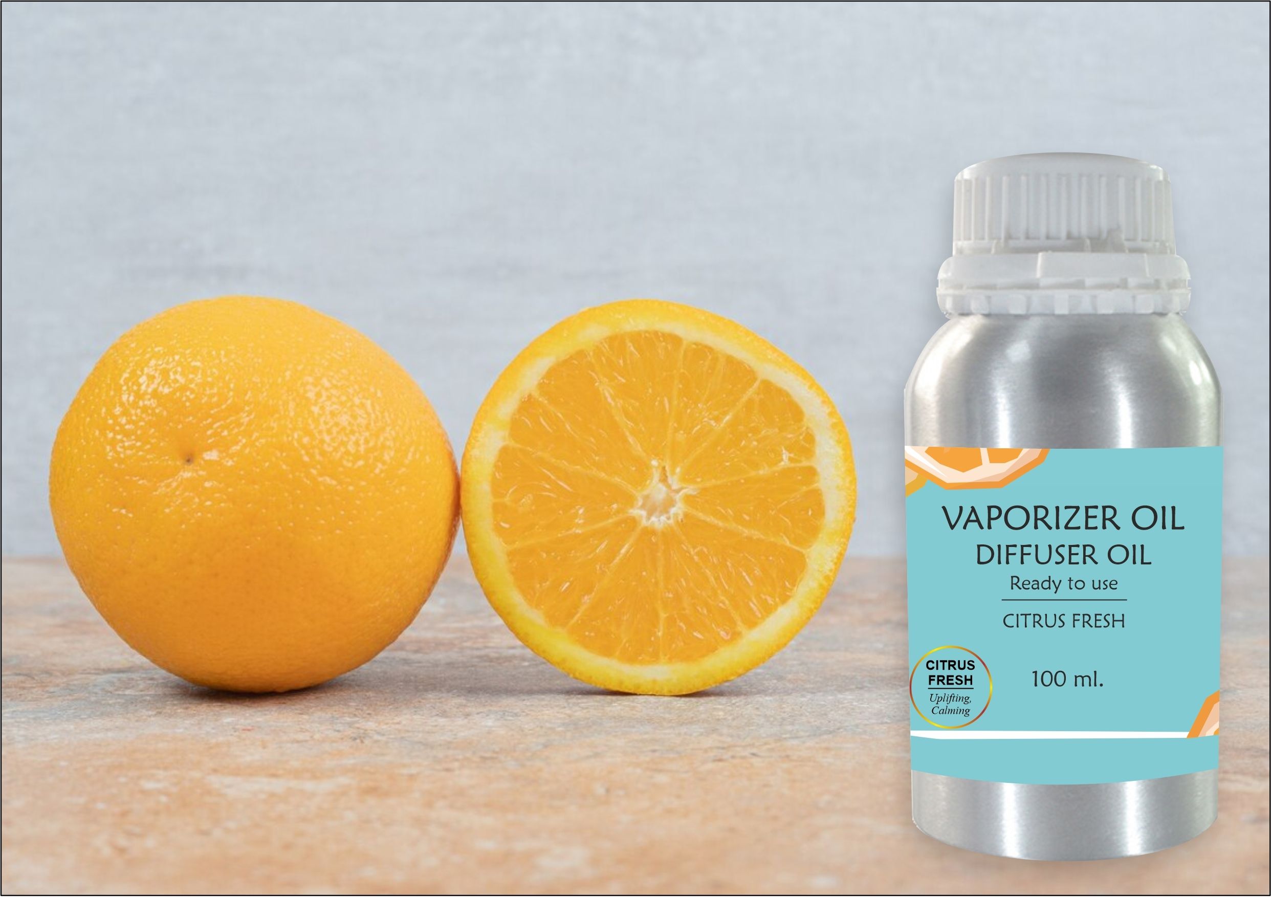 Veena Citrus Fresh Long Lasting & Strong Aroma Oil Diffuser in a Aluminium Can 100 ml Room, Garden, bedding room, Office, Bar Diffuser-picture-25