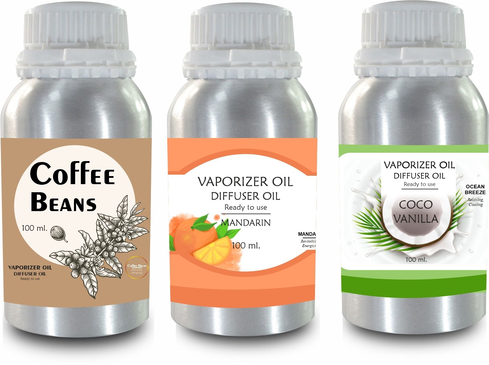 Veena Combo Aroma Oil Diffuser Coffee Beans, Coco Vanilla, Mandarin Room Fragrance Room, Garden, Bedding Room, Office, Bar Fragrance Diffuser-picture-16