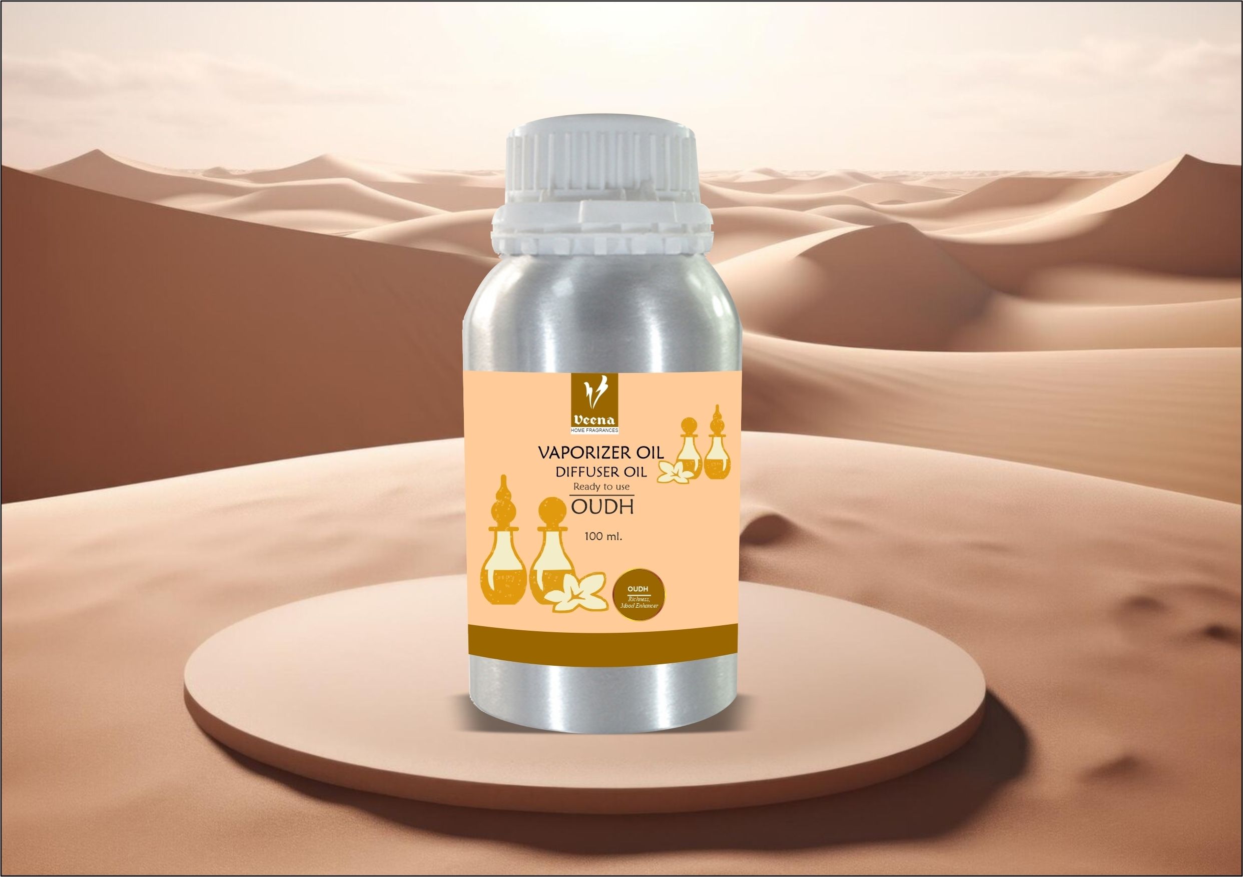 Veena Aroma Oil Diffuser, Essential Oil, Room Fragrance Oudh 100 ml Room, Garden, Bedding Room, Office, Bar Fragrance Diffuser-picture-23