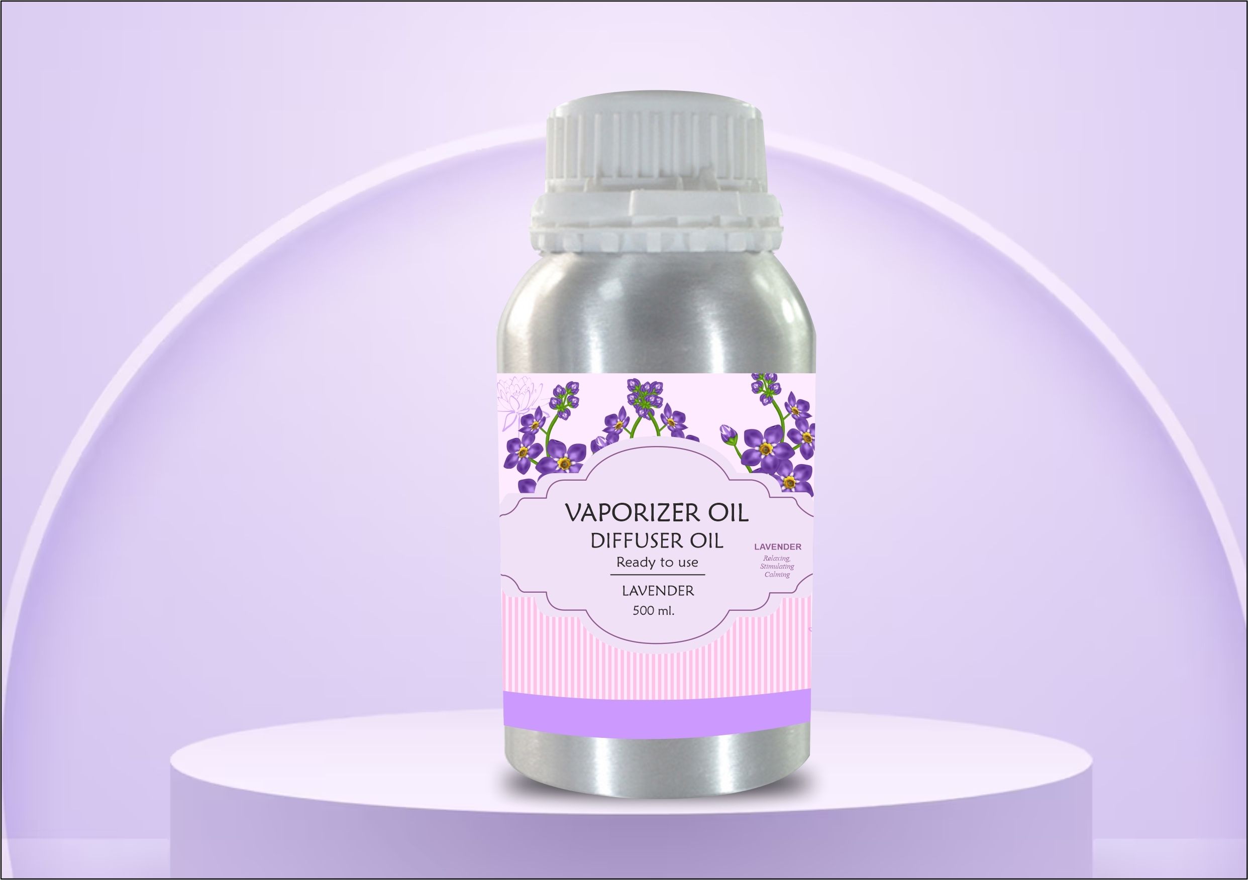 Veena Lavender Long Lasting & Strong Aroma Oil Diffuser in a Aluminium Can 500 ml Room, Garden, bedding room, Office, Bar Diffuser-image-49