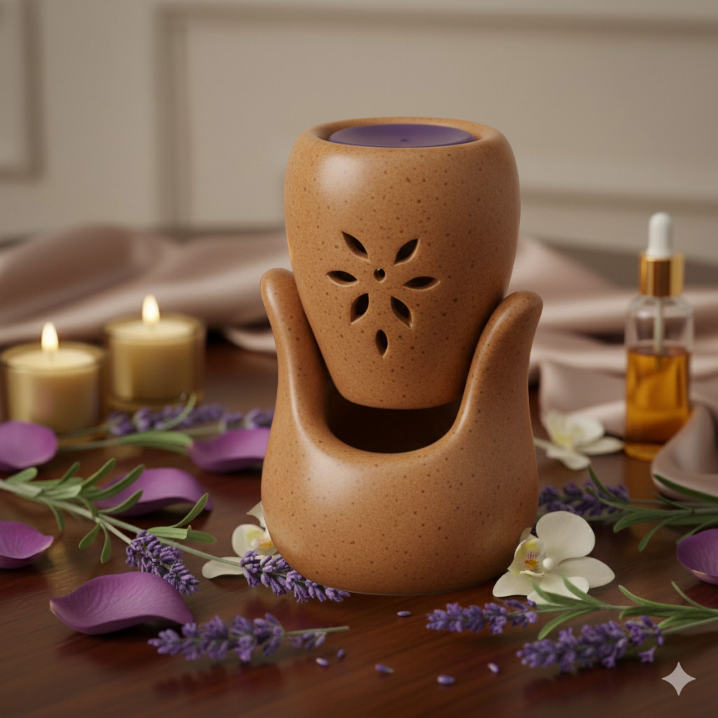 Rareity Lavender Aroma Melt, Cupped Hand Diffuser For Home Fragrance Oil Diffuser Hall and Small Room Diffuser-picture-43