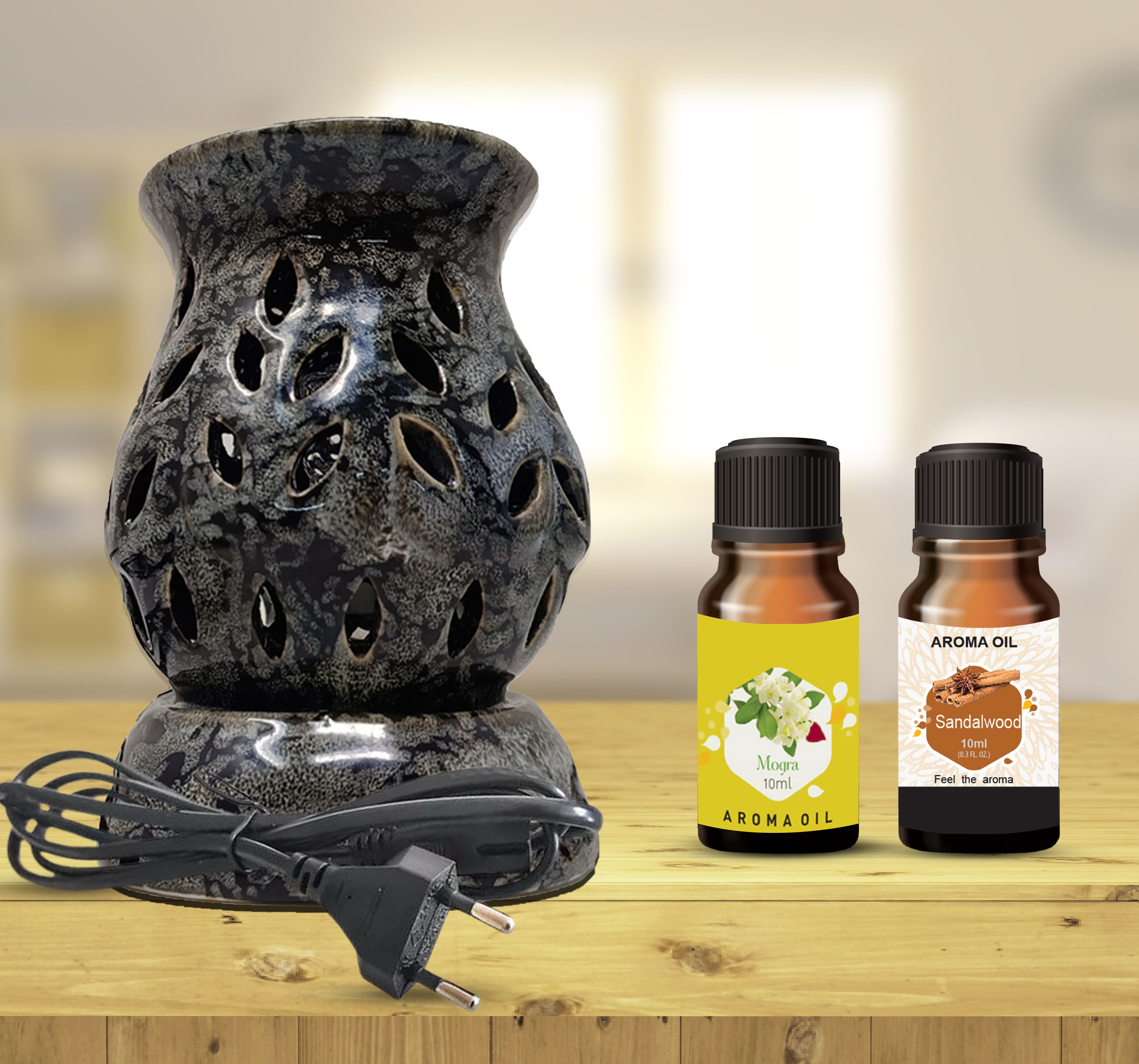 PEEPRESION Electric Diffuser Fragrance With Aroma OIl Mogra Sandalwood Scented (10mlEach) Home Diffuser-picture-25