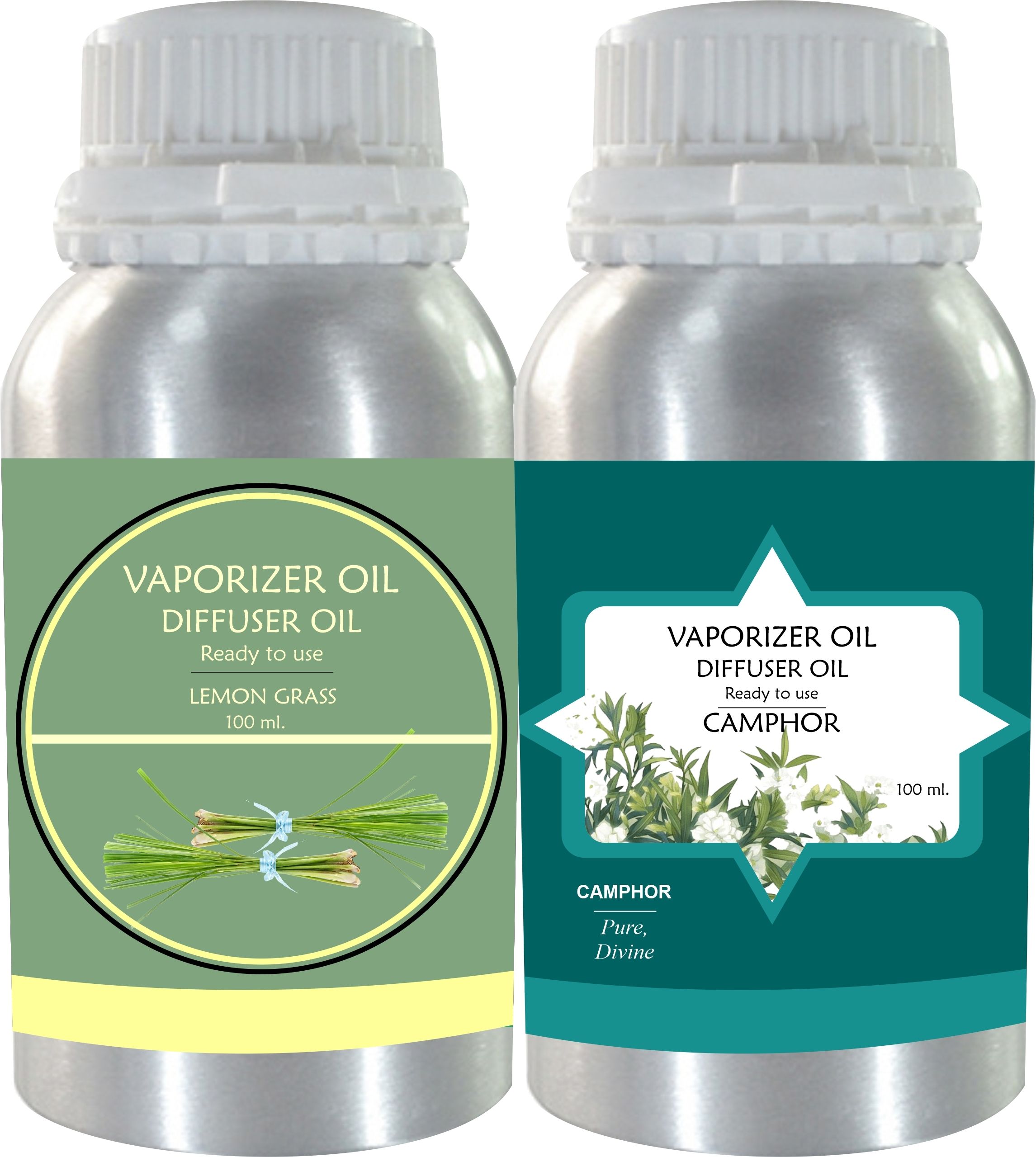 Veena Combo Lemongrass & Camphor Aroma Diffuser Oil, 100ml Long-Lasting Fragrance Room, Garden, Bedding Room, Office, Bar Fragrance Diffuser-picture-43