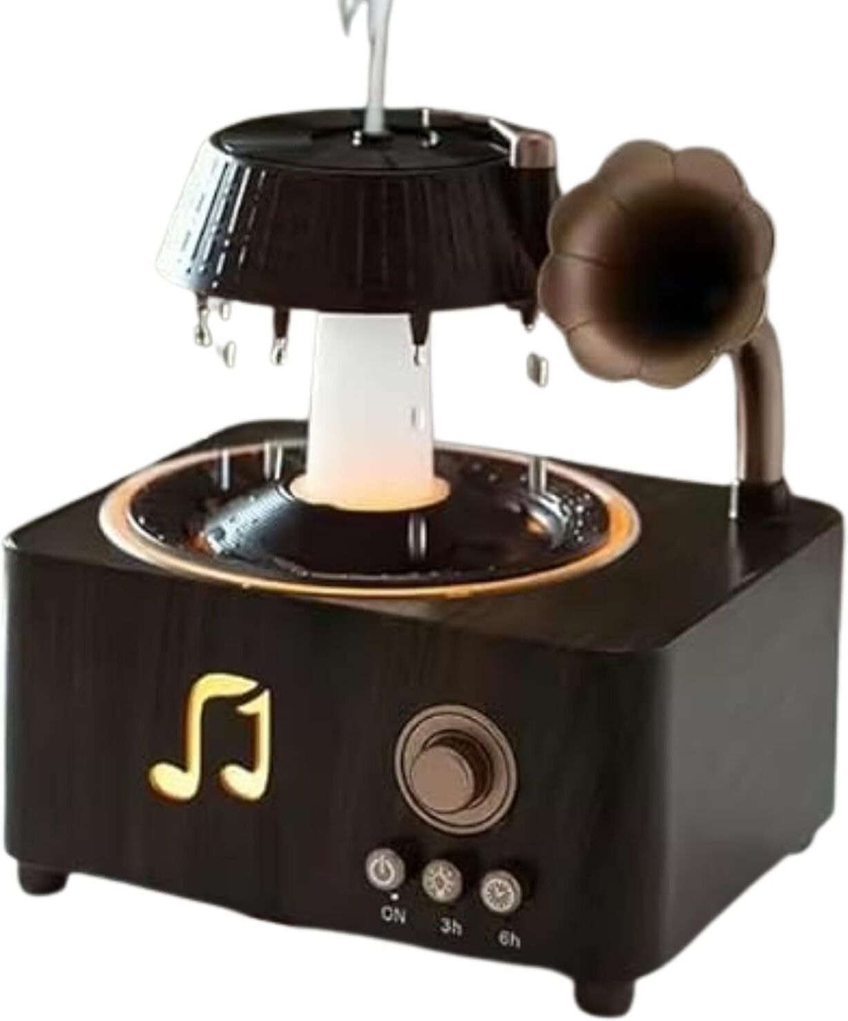 DRUMSTONE Raindrop Humidifier Vintage Record Diffuser with Bluetooth Speaker All types of Room Diffuser-image-4