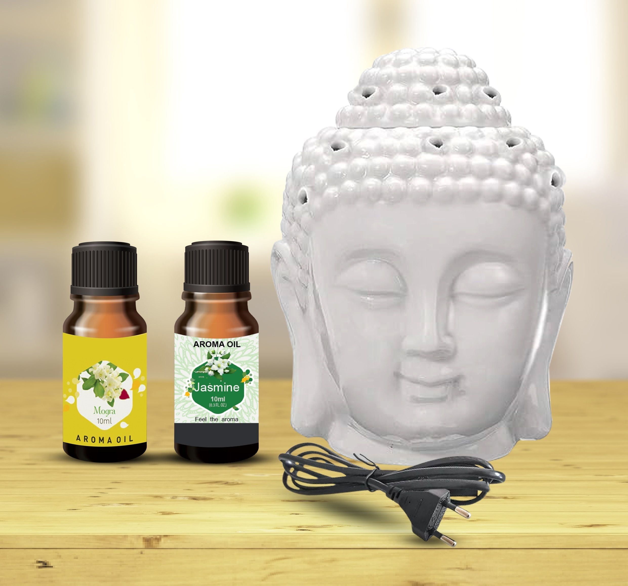 PEEPRESION Ceramic Decorative Electric Buddha Diffuser Showpiece Night Lamp Fragrance Your Home, Office, Spa, Hotel, Club Diffuser-image-7